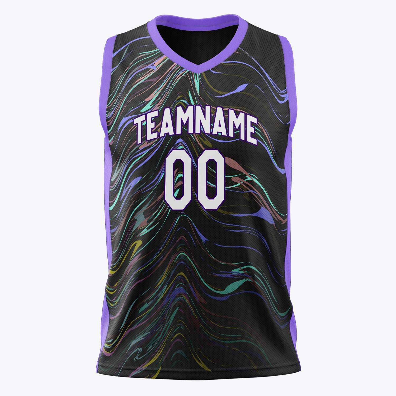 Custom Professional Black Purple Basketball Jersey