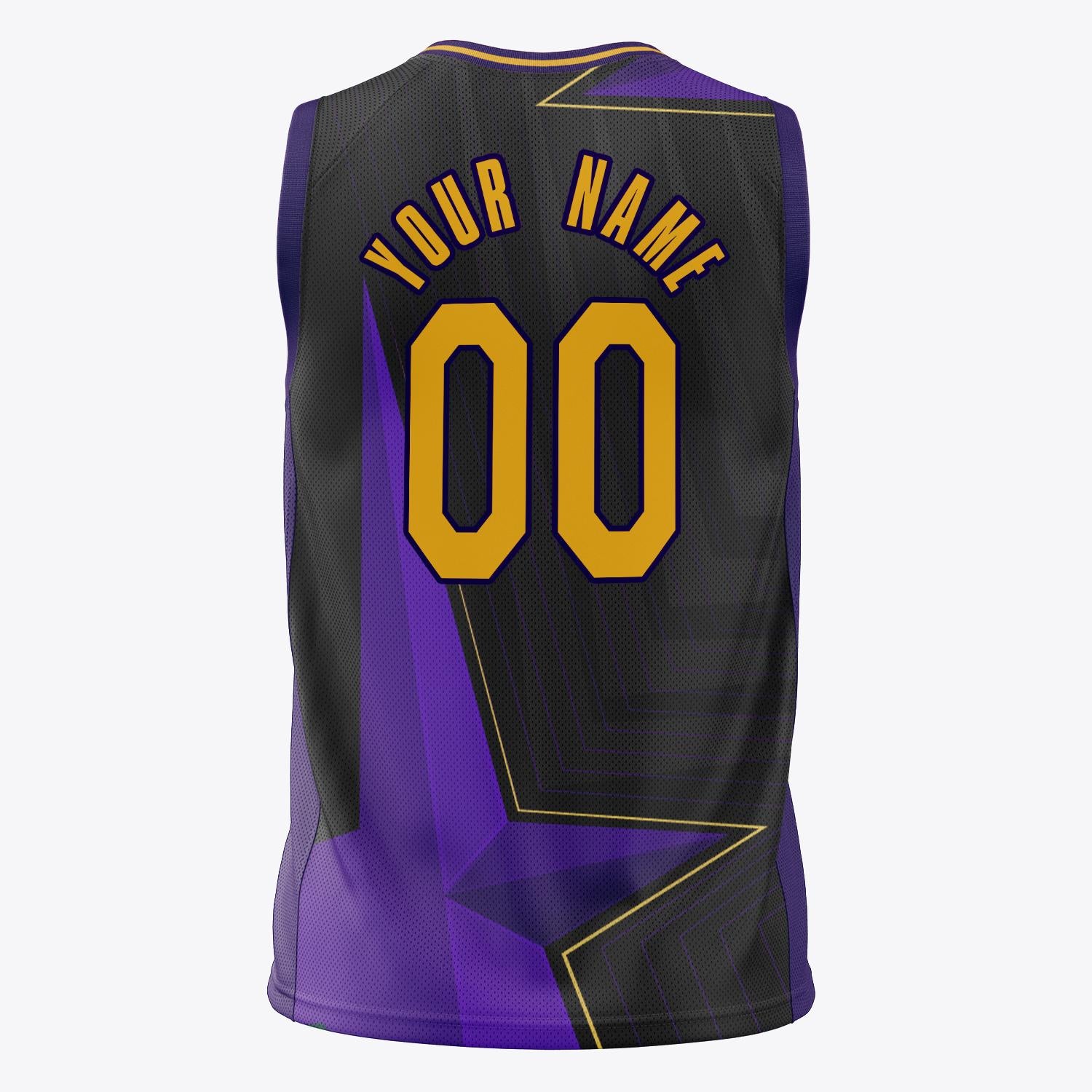 Custom Professional Black Purple Basketball Jersey