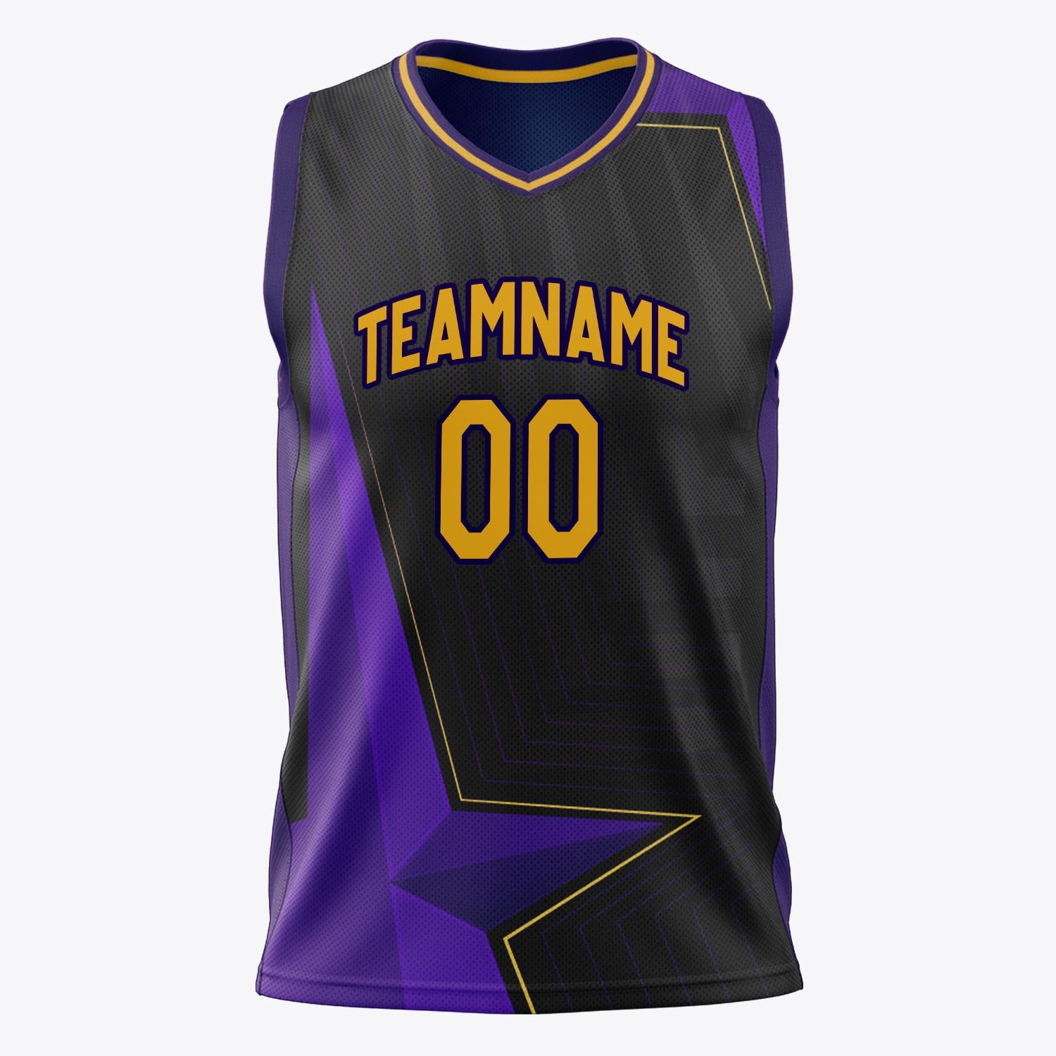 Custom Professional Black Purple Basketball Jersey