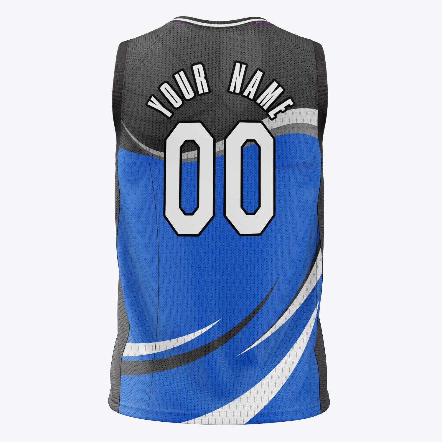 Custom Professional Blue Black Basketball Jersey