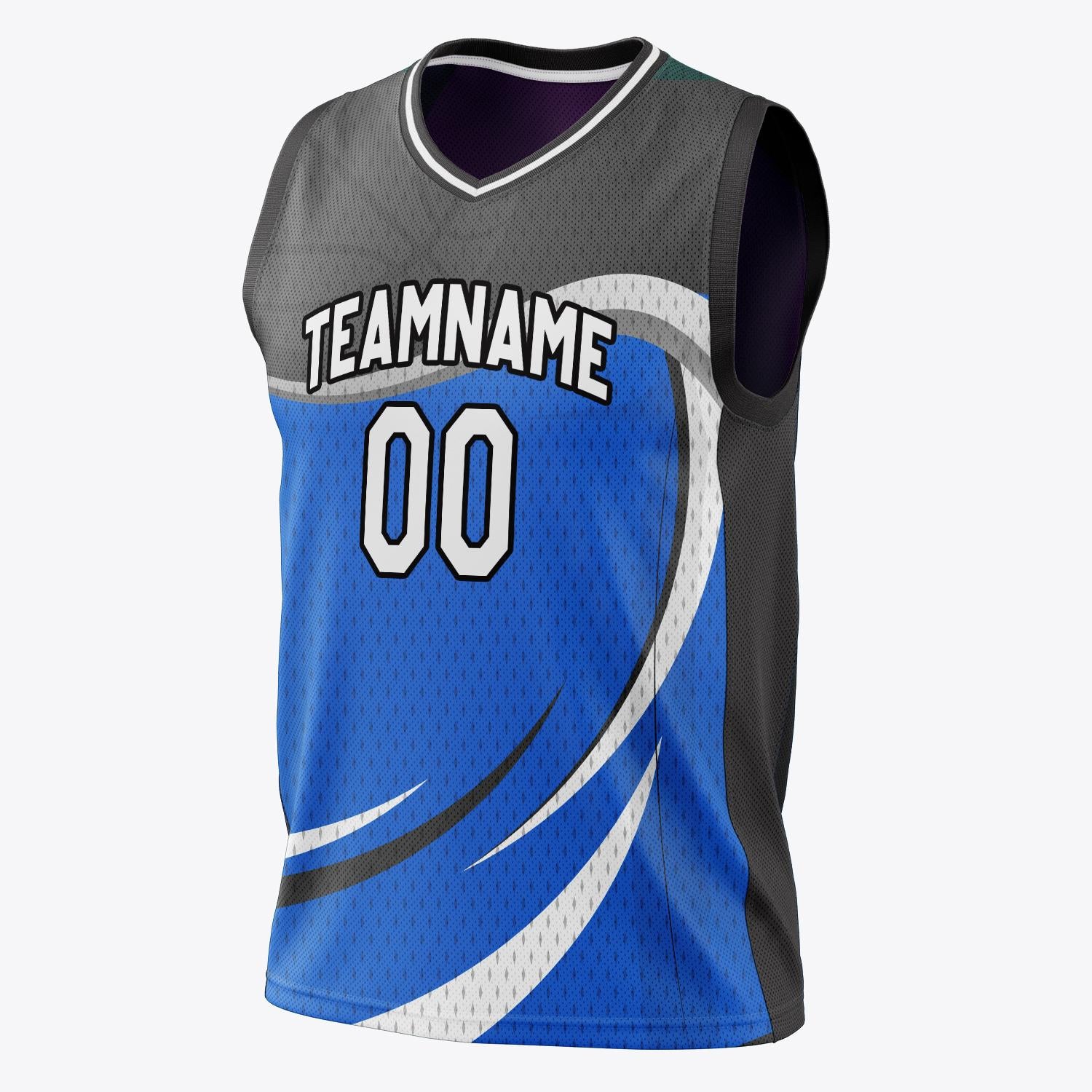 Custom Professional Blue Black Basketball Jersey