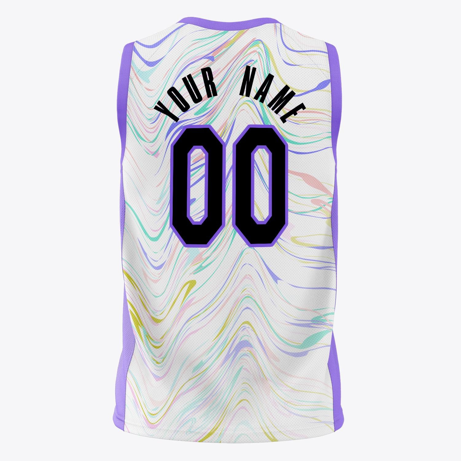 Custom Professional White Purple Basketball Jersey