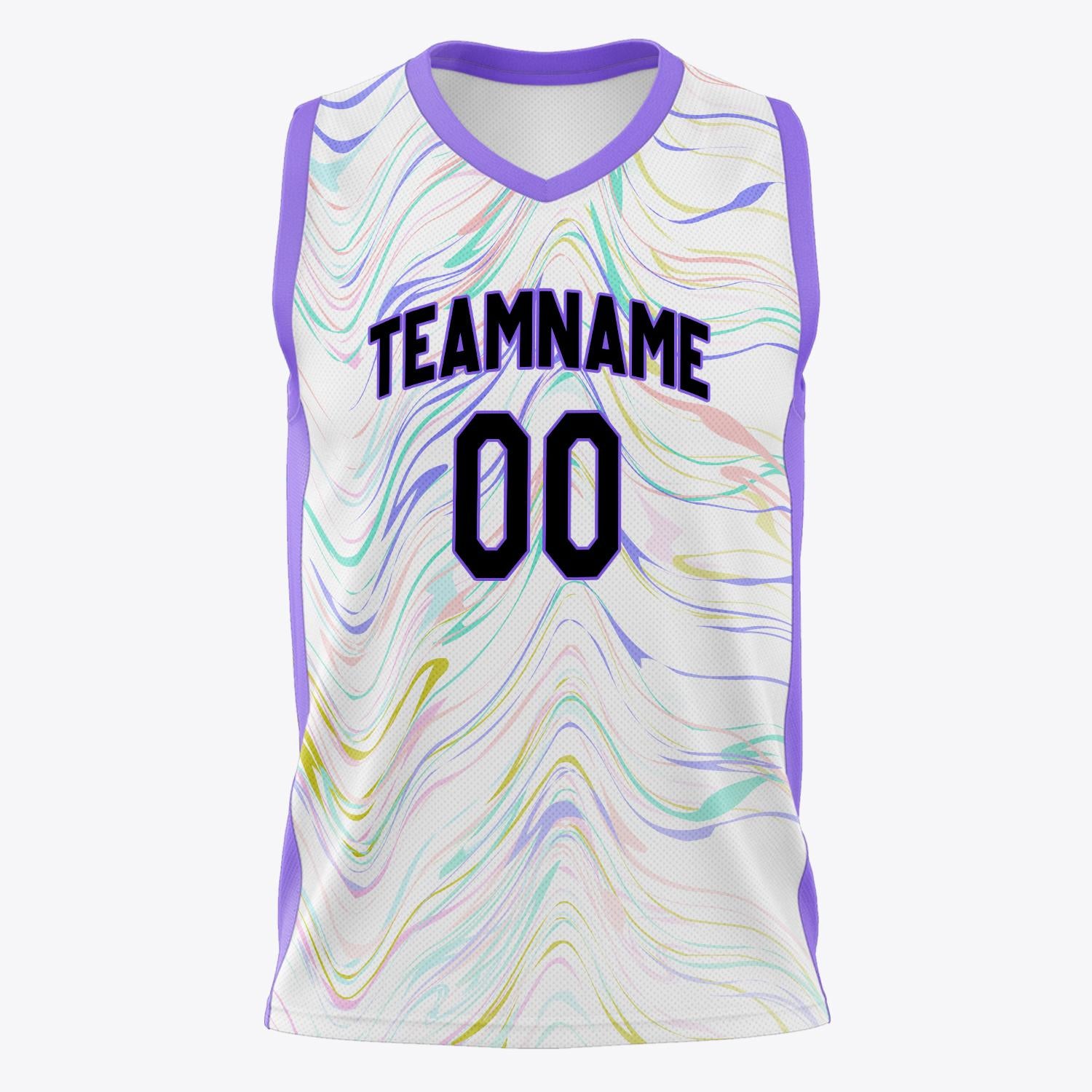 Custom Professional White Purple Basketball Jersey