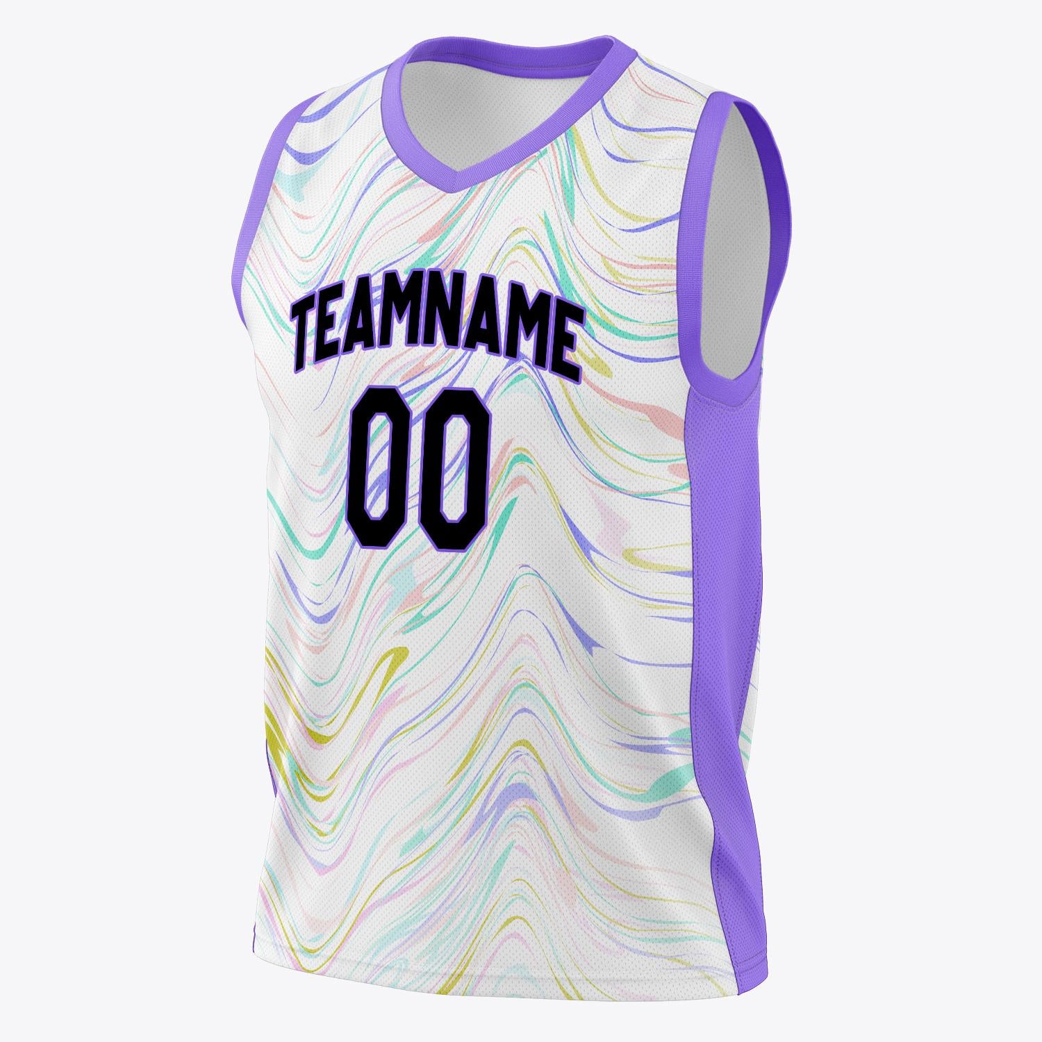 Custom Professional White Purple Basketball Jersey