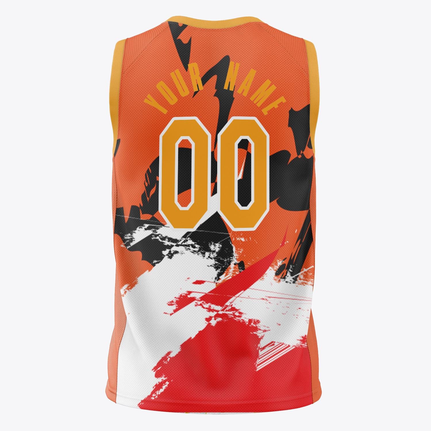 Custom Professional Orange White Basketball Jersey