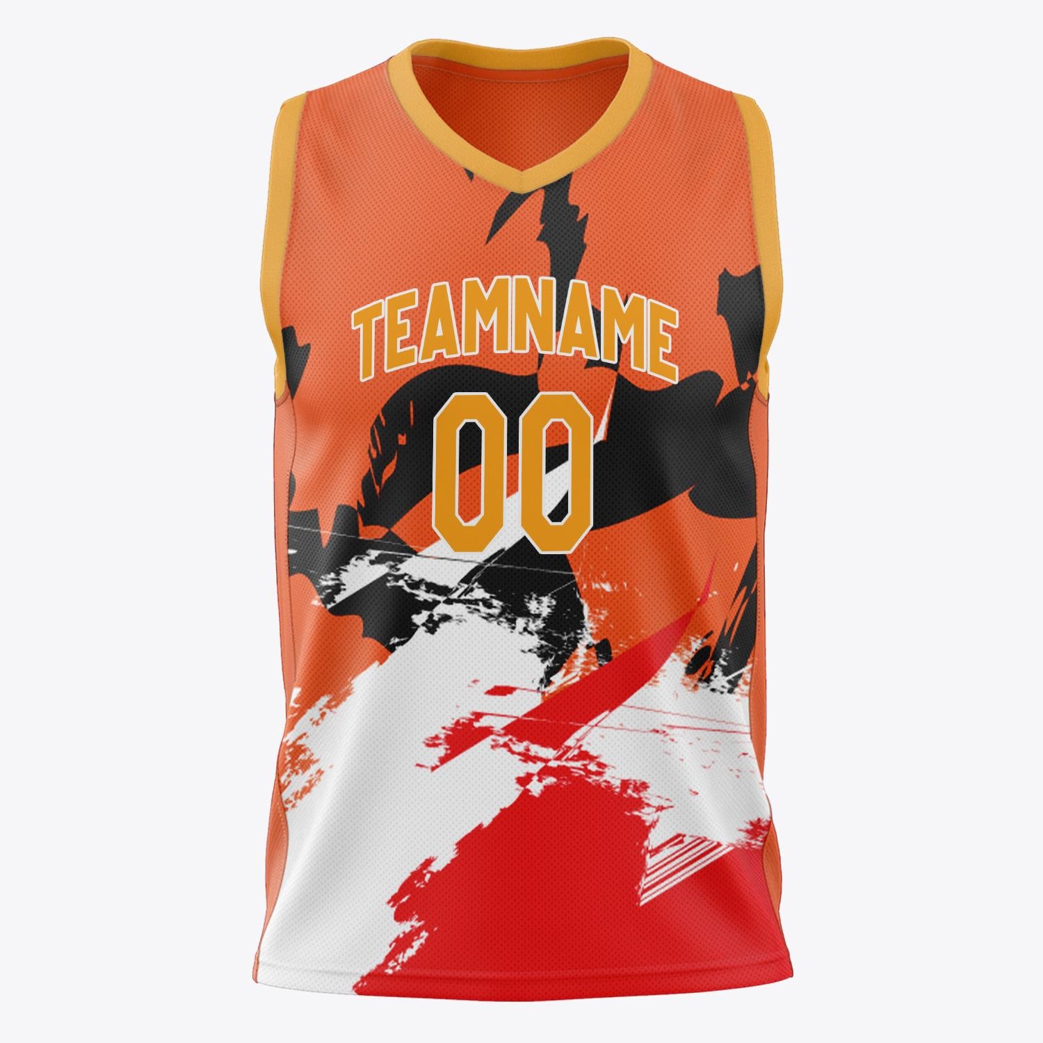 Custom Professional Orange White Basketball Jersey