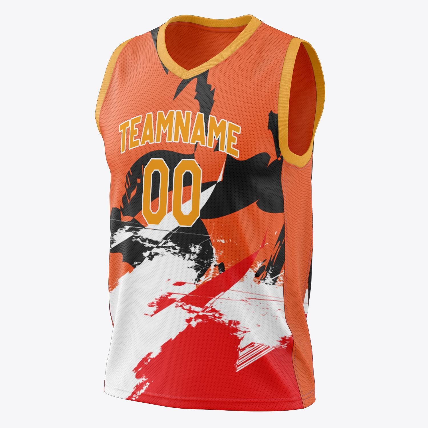 Custom Professional Orange White Basketball Jersey