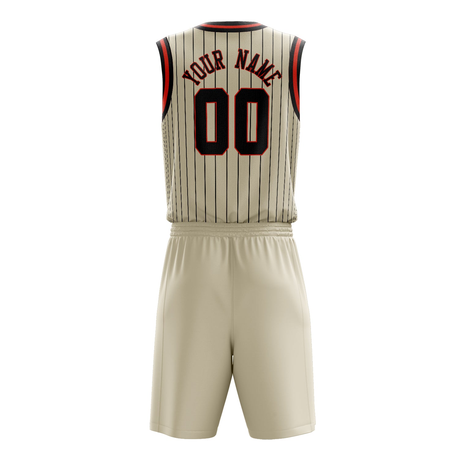 Maßgeschneidertes professionelles Creme Schwarz Basketballtrikot-Set