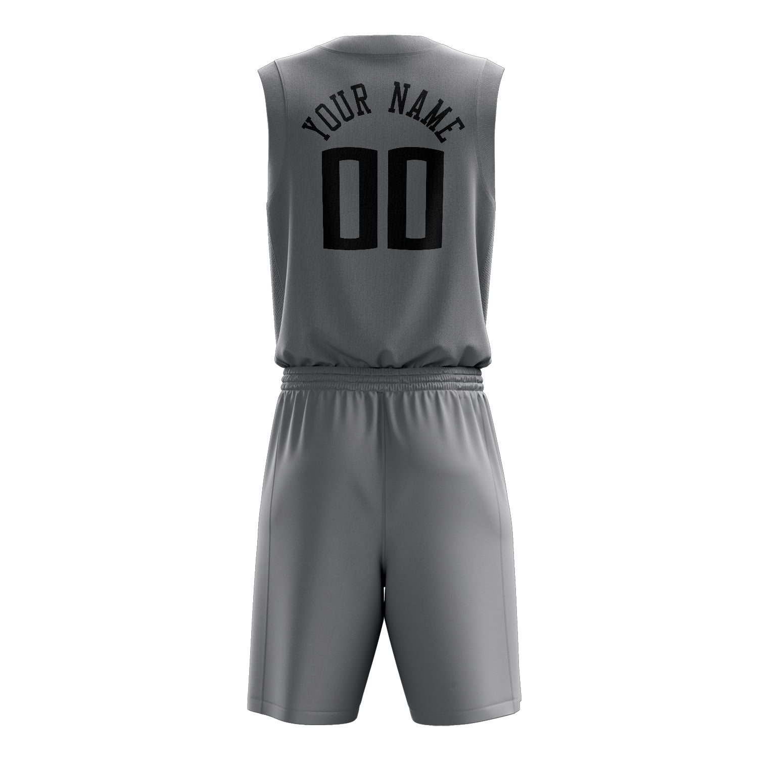 Maßgeschneidertes professionelles Grau Schwarz Basketballtrikot-Set