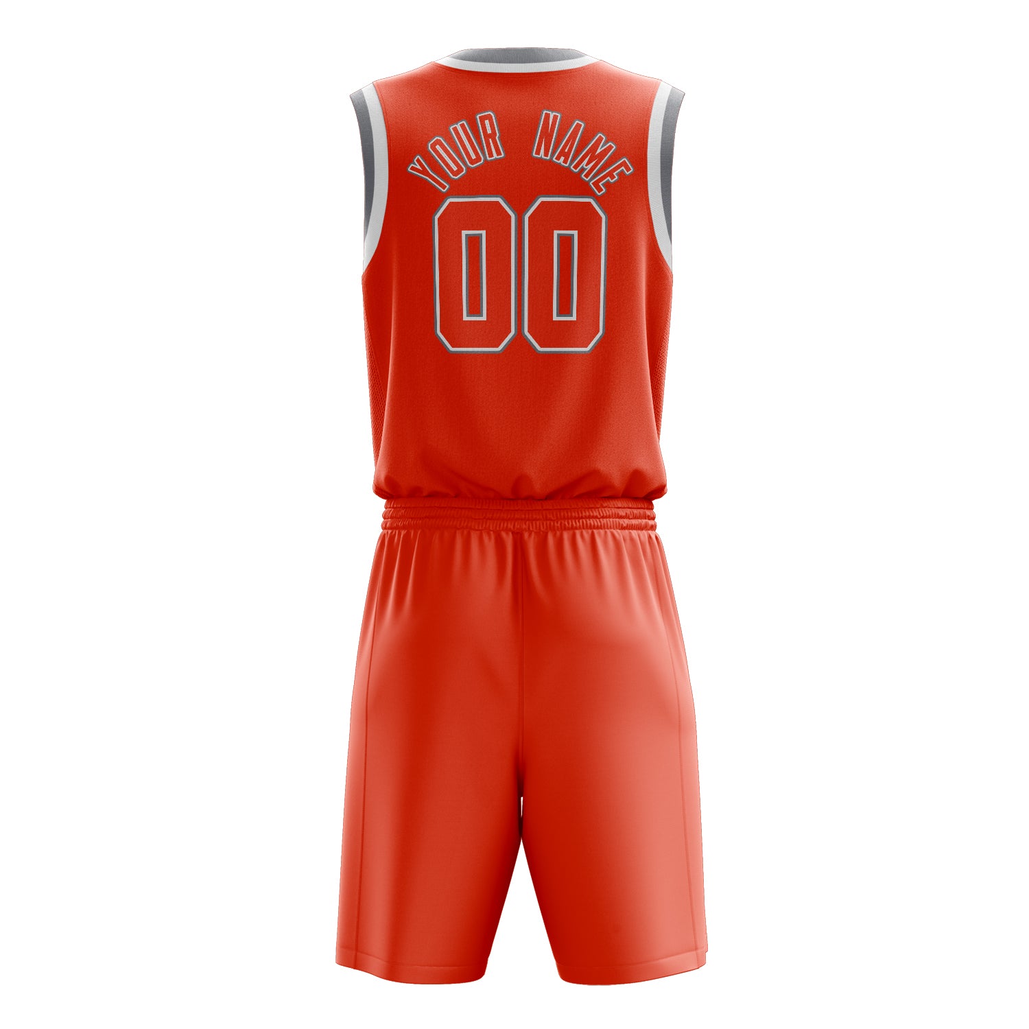 Custom Professional Orange White Basketball Jersey Set