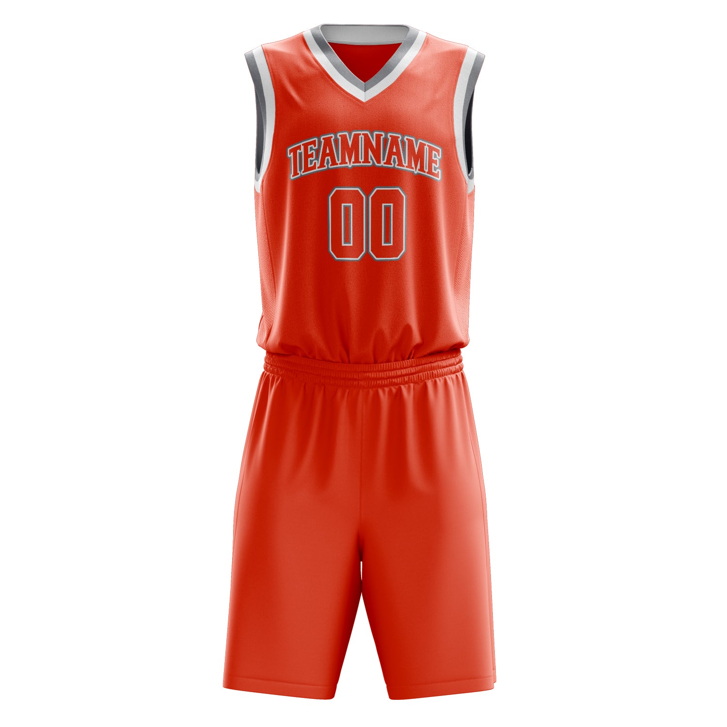 Custom Professional Orange White Basketball Jersey Set
