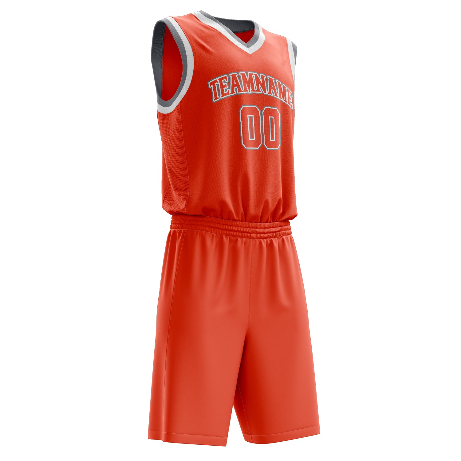 Custom Professional Orange White Basketball Jersey Set