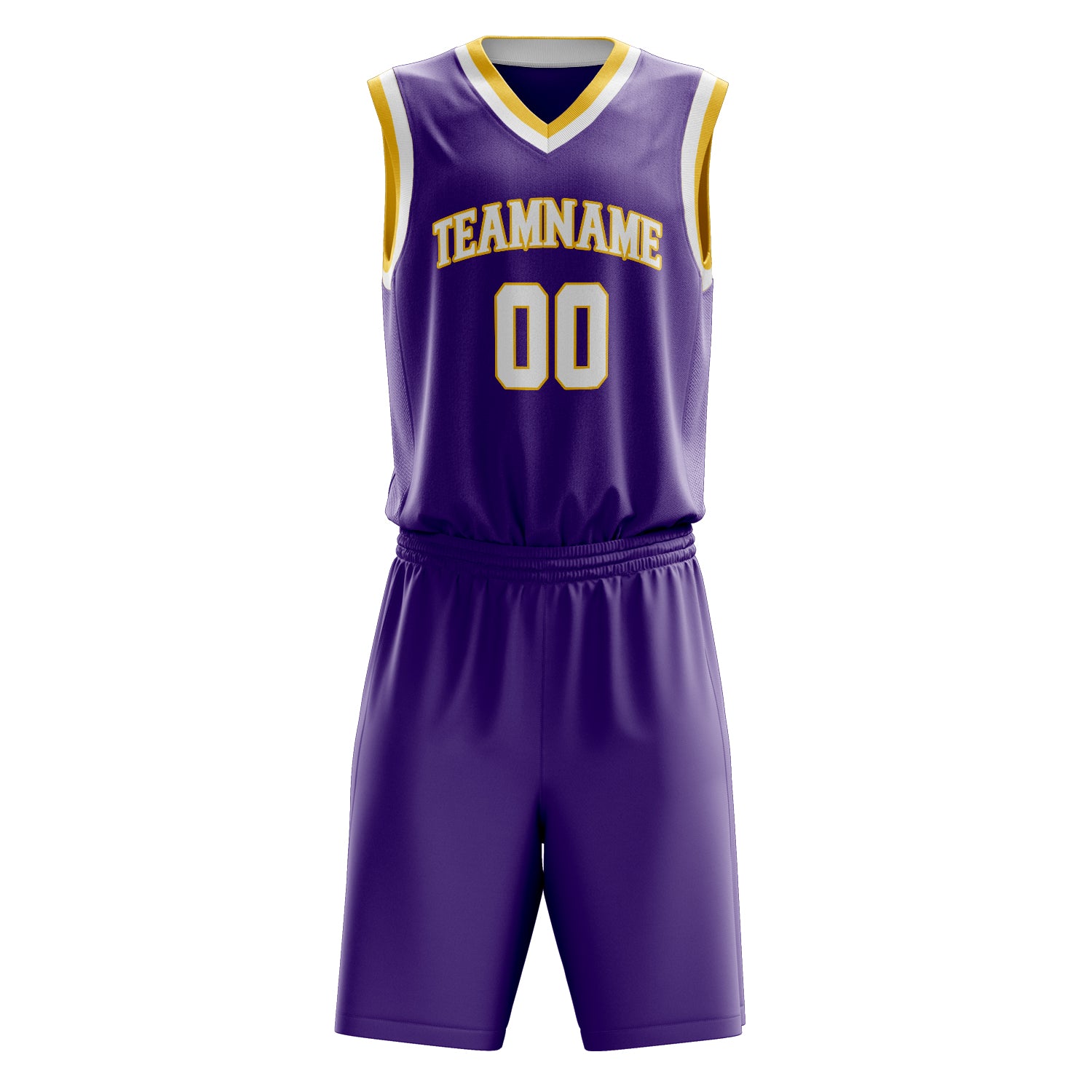 Custom Professional Purple White Basketball Jersey Set