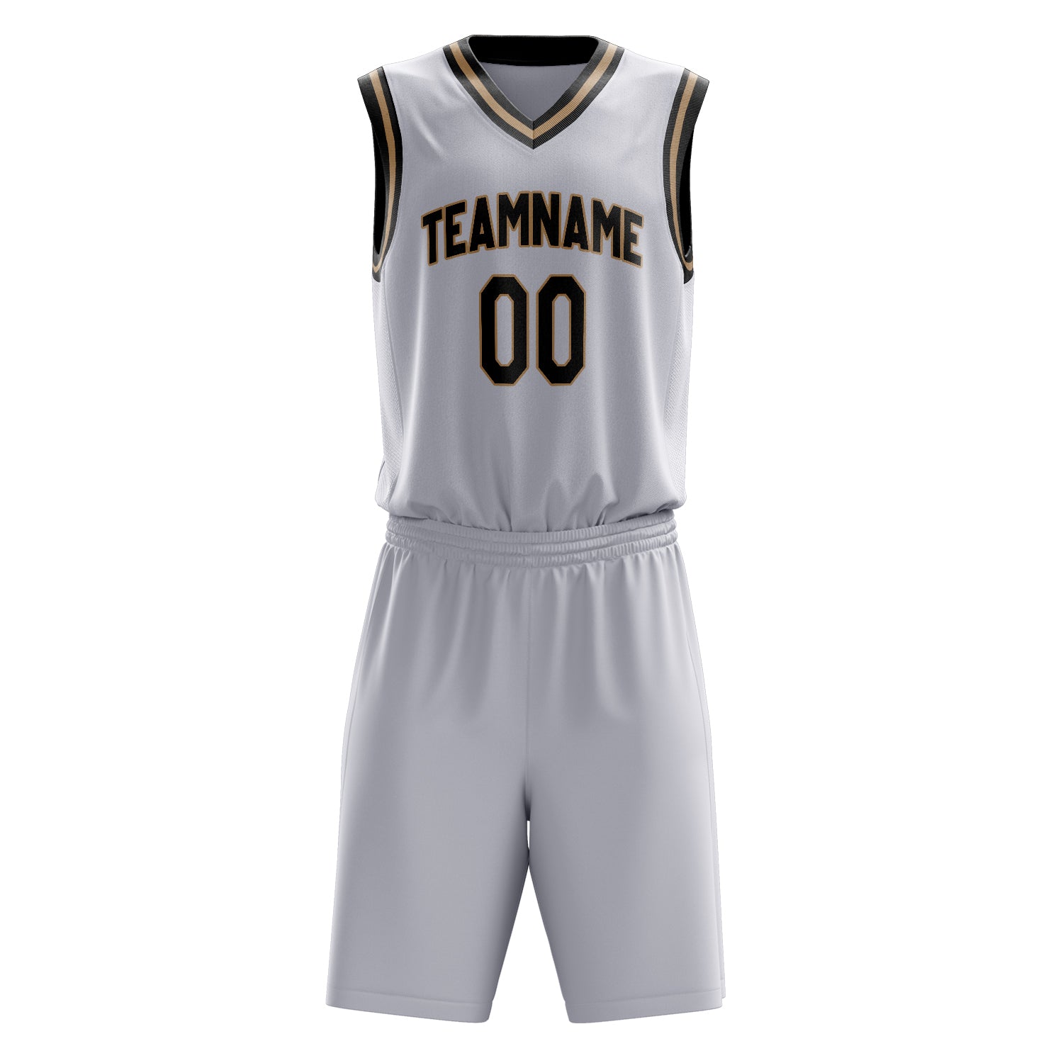 Custom Professional White Black Basketball Jersey Set