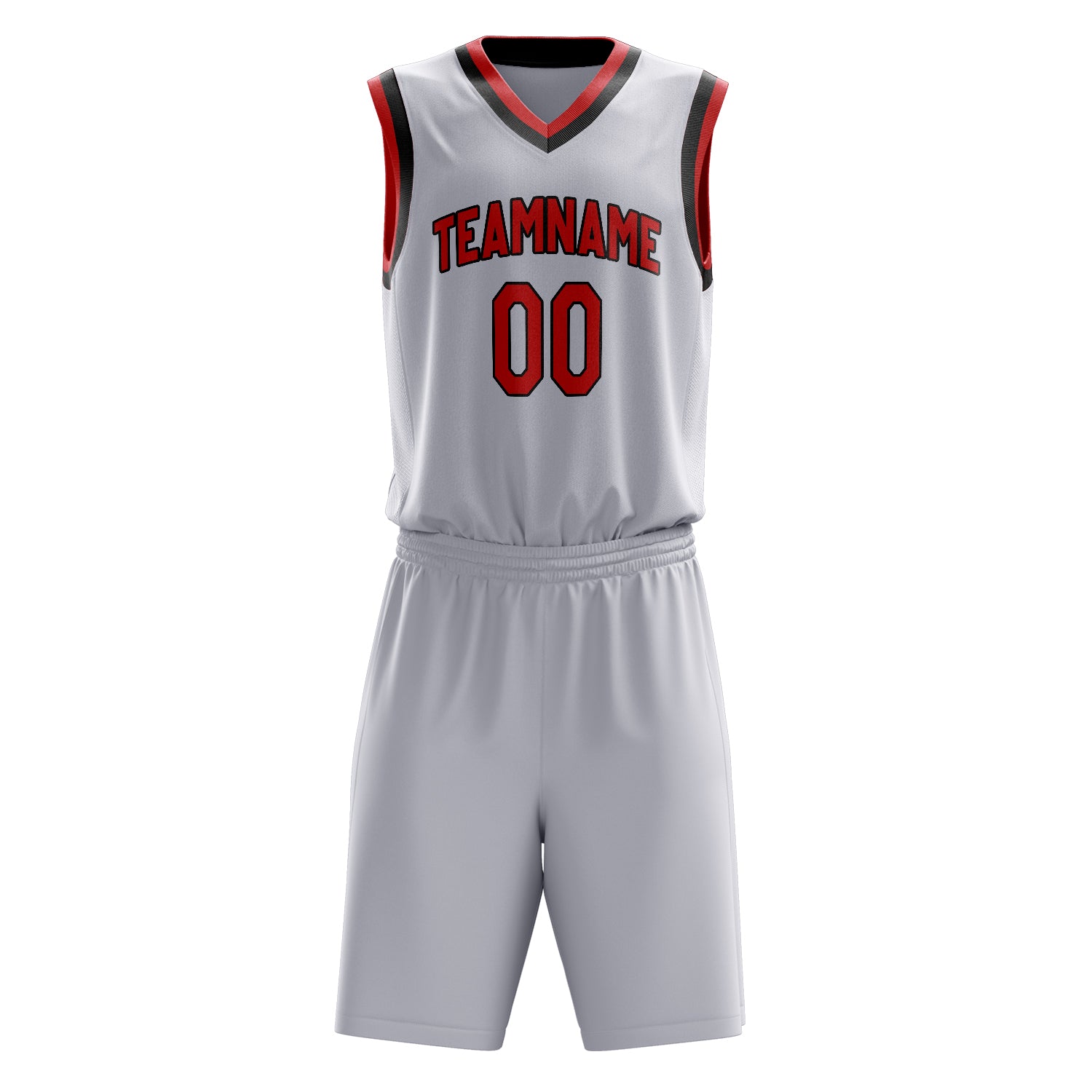 Custom Professional White Red Basketball Jersey Set