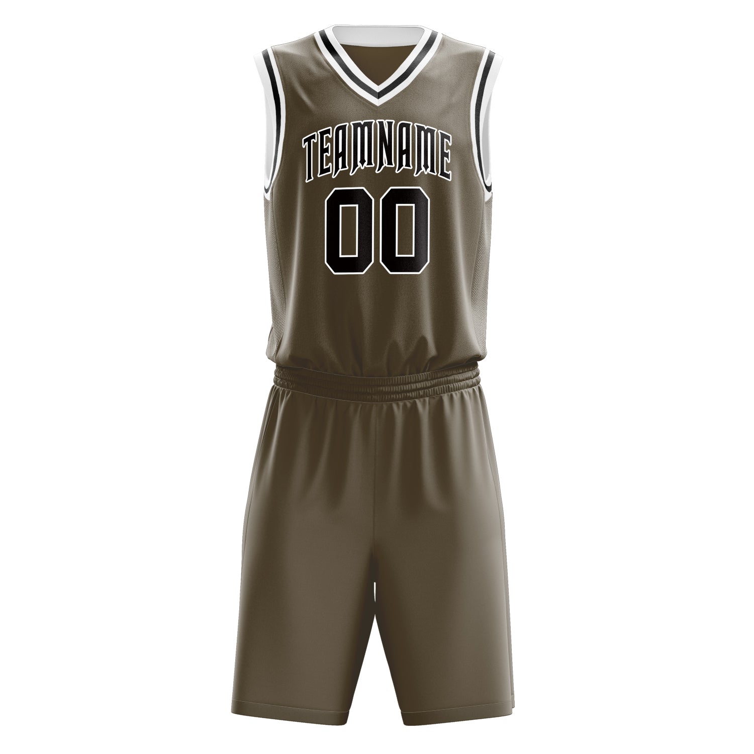 Custom Professional Olive Black Basketball Jersey Set