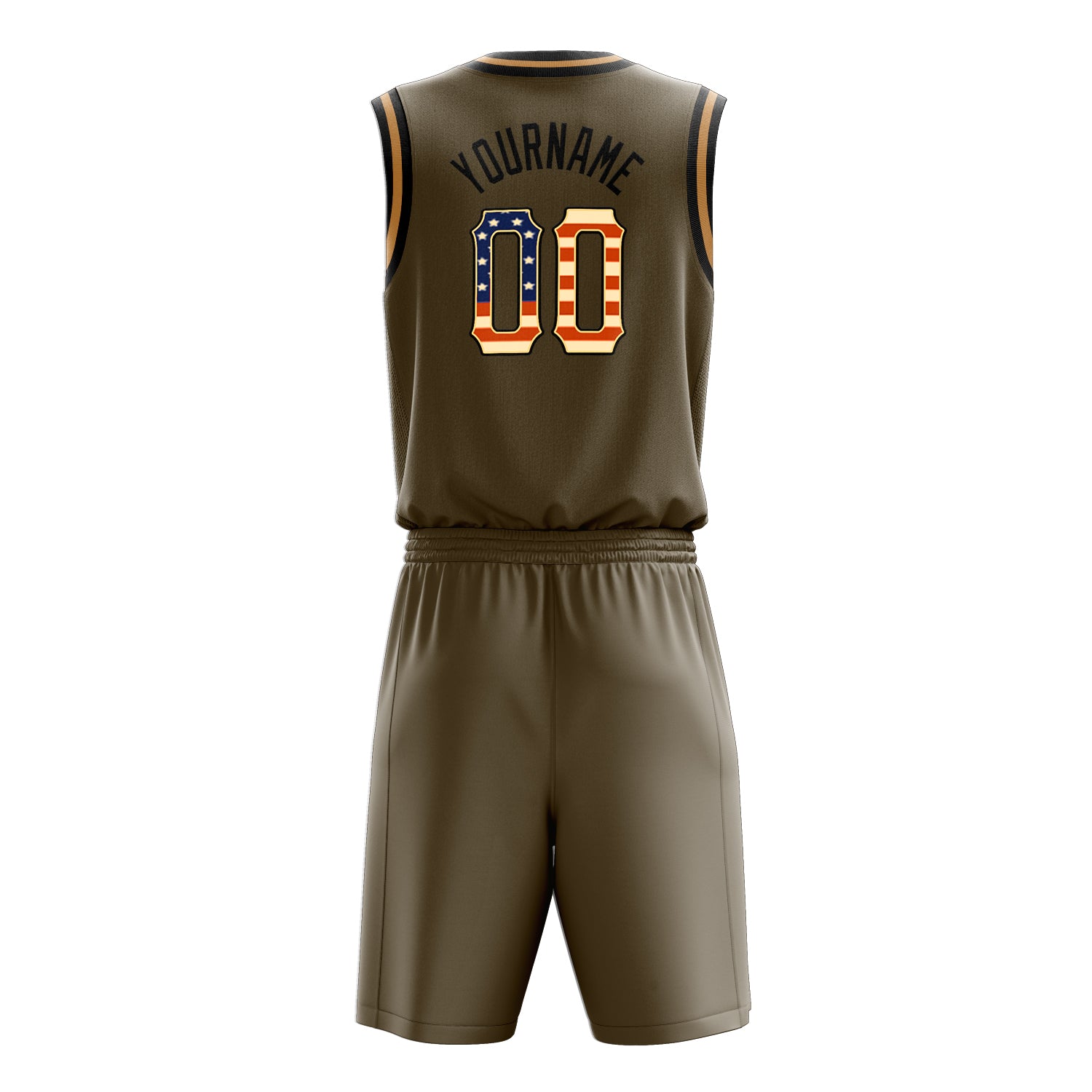 Maßgeschneidertes professionelles Oliv Schwarz Basketballtrikot-Set