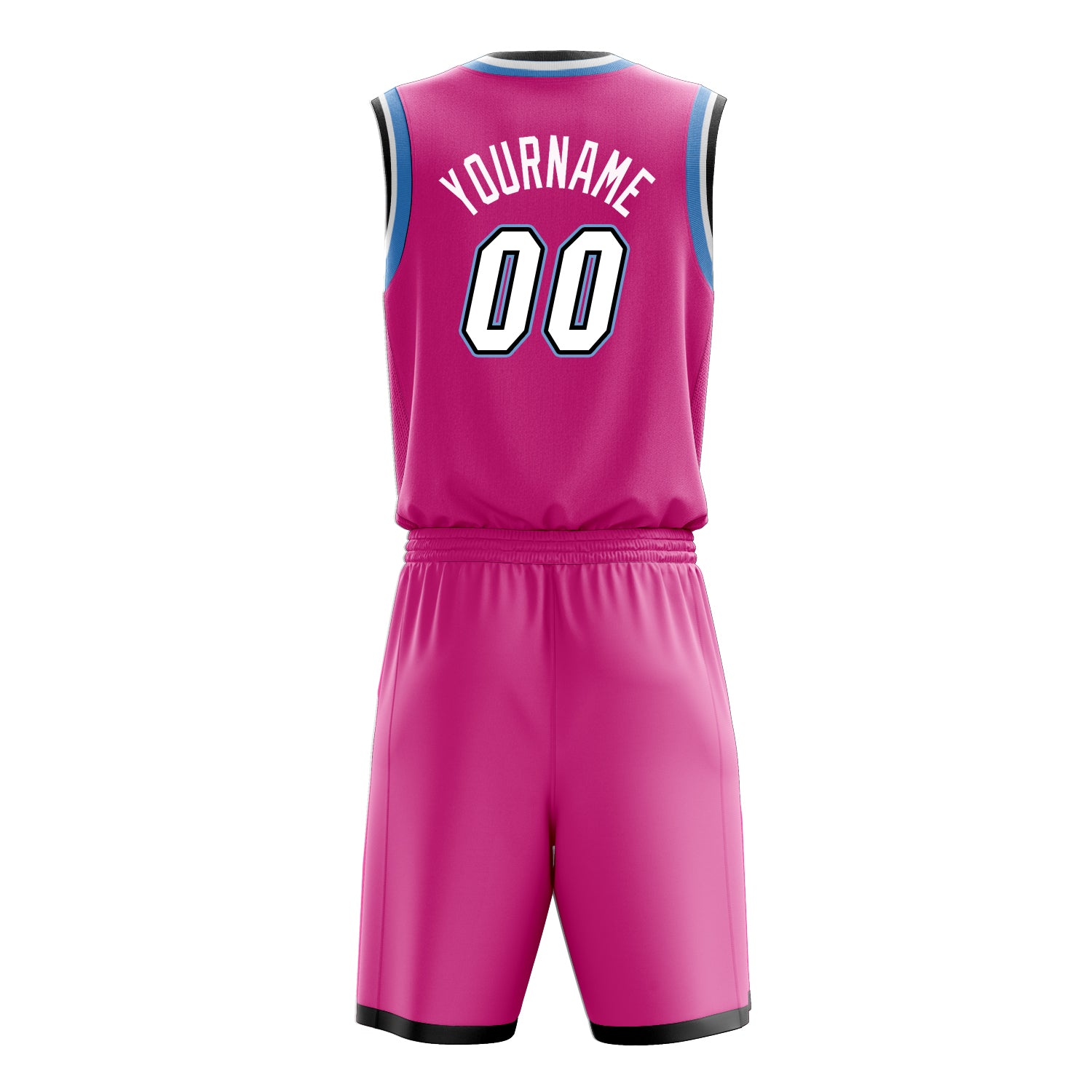 Maßgeschneidertes professionelles Rosa Weiß Basketballtrikot-Set