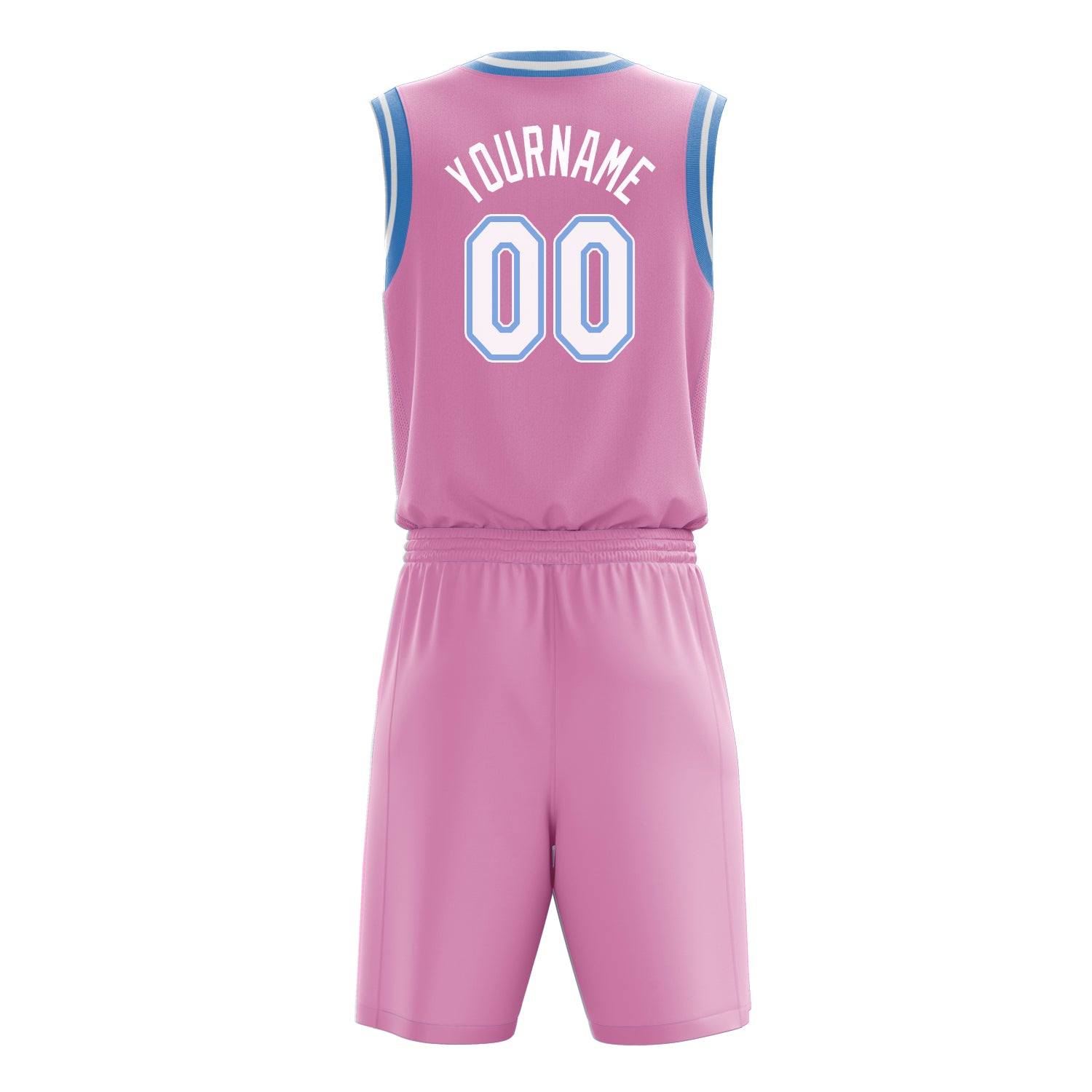 Maßgeschneidertes professionelles Rosa Weiß Basketballtrikot-Set