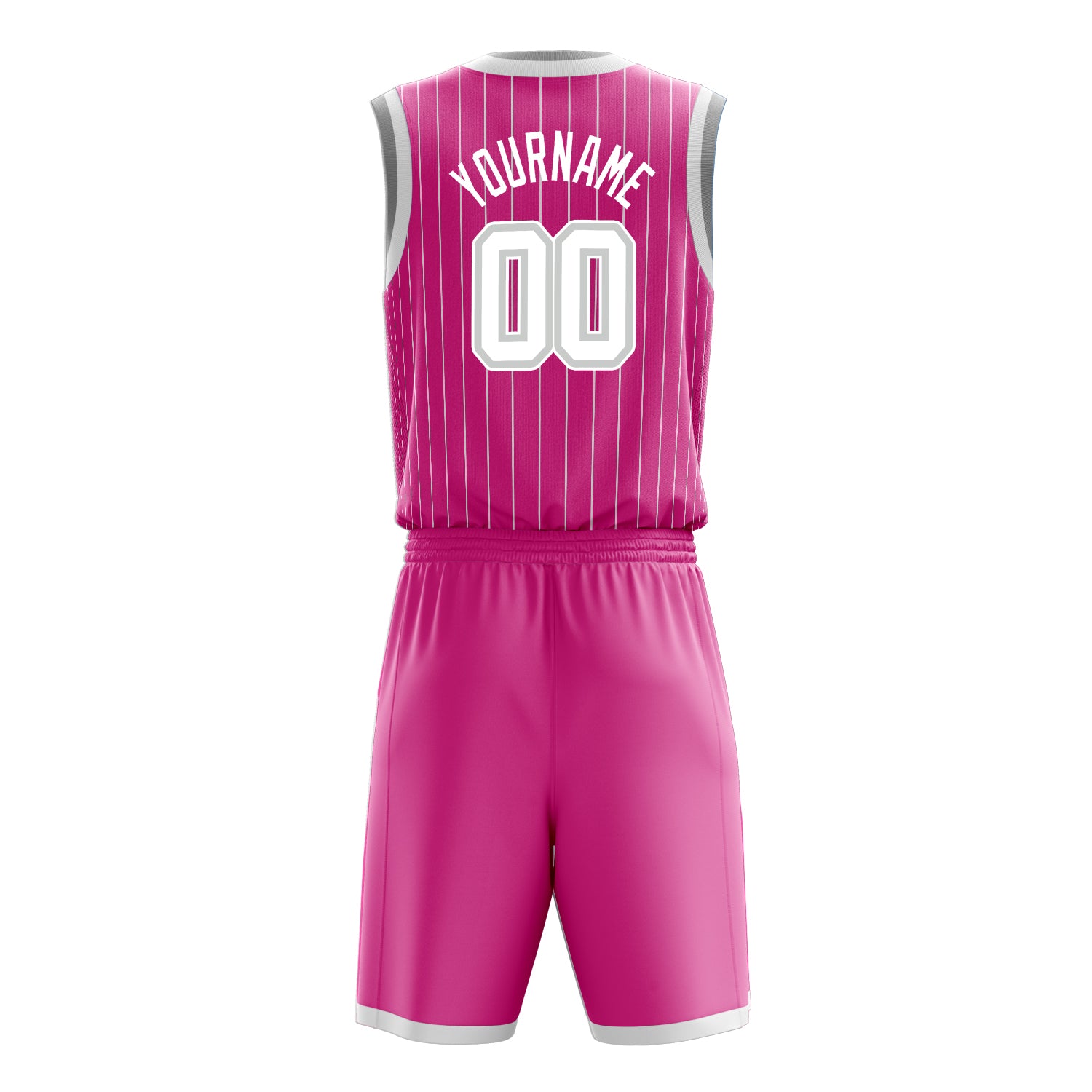 Maßgeschneidertes professionelles Rosa Weiß Basketballtrikot-Set