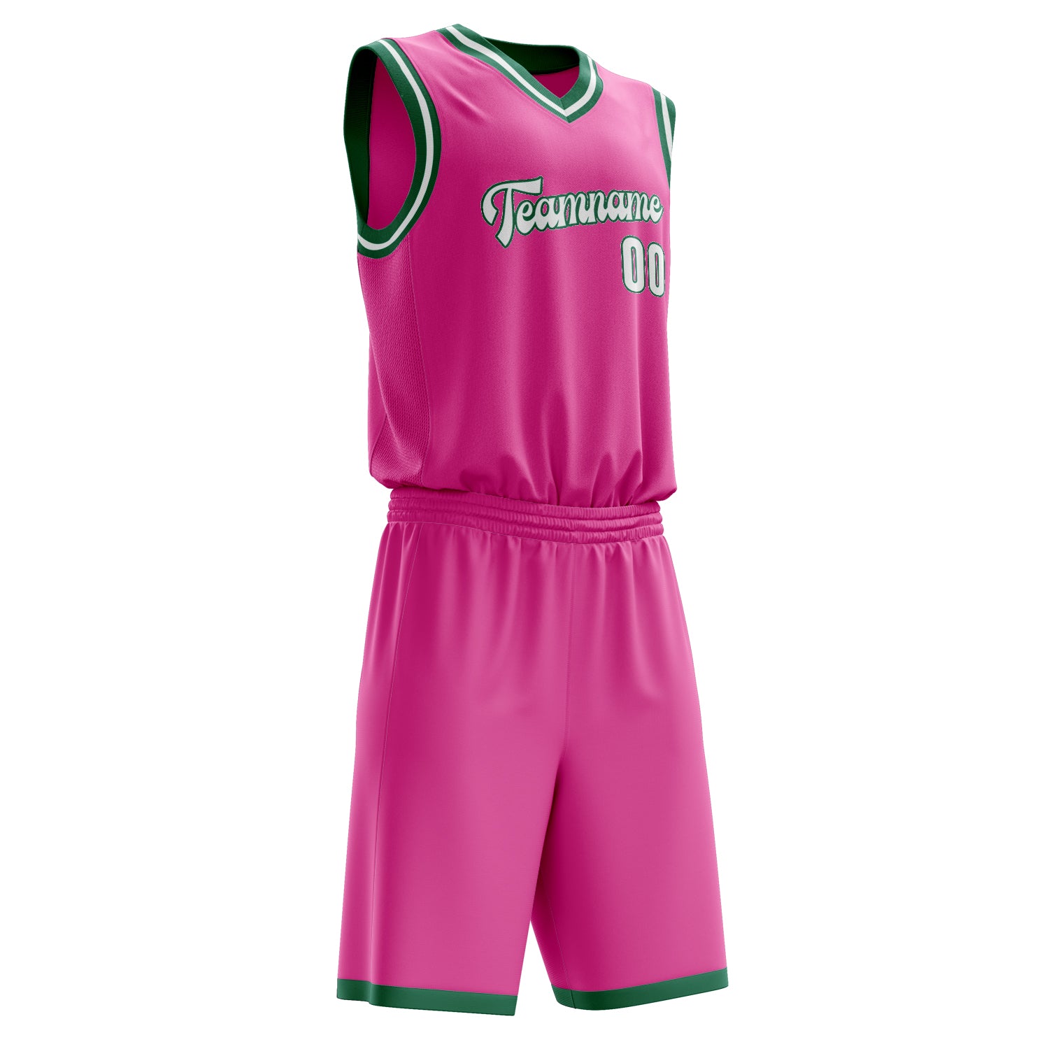Maßgeschneidertes professionelles Rosa Weiß Basketballtrikot-Set
