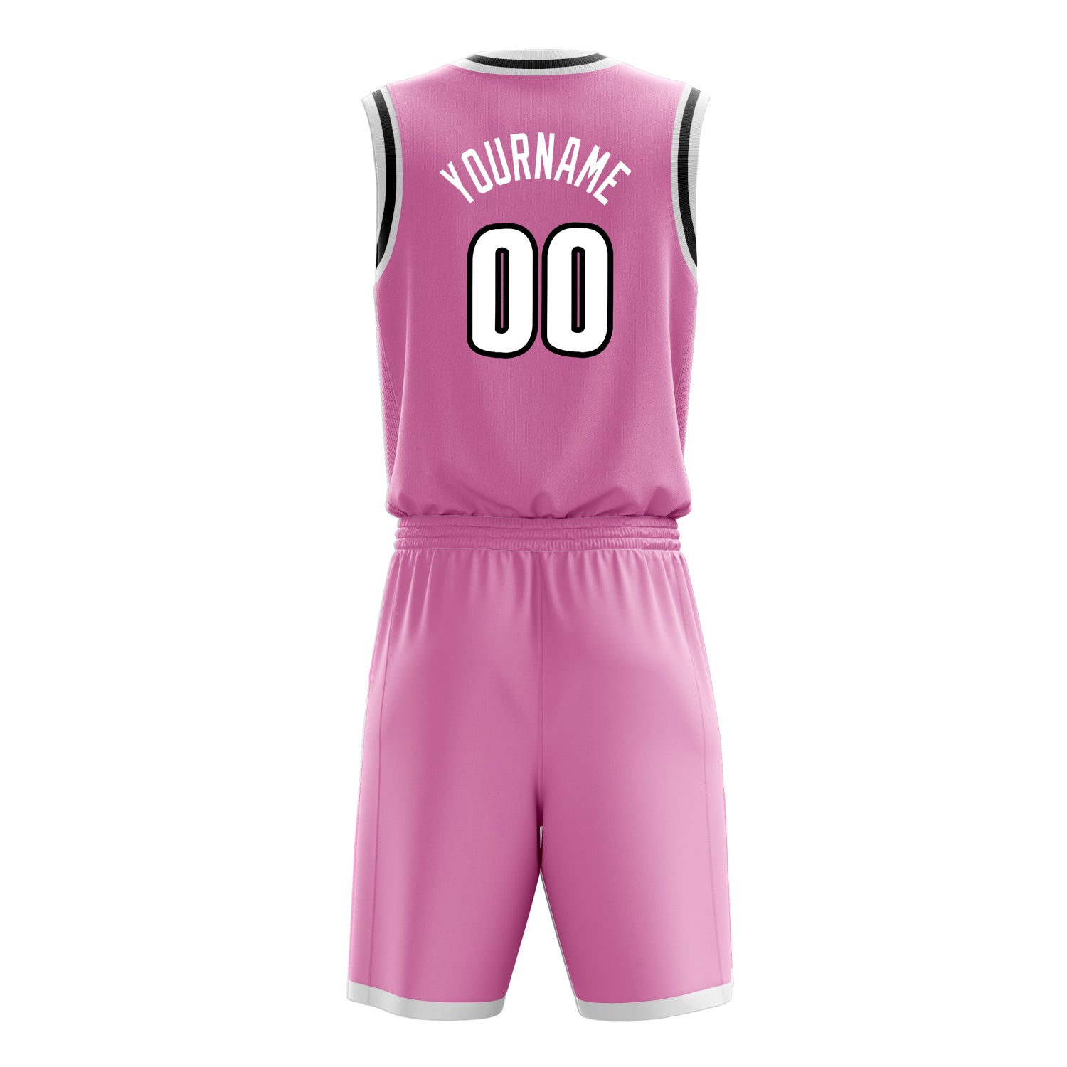 Maßgeschneidertes professionelles Rosa Weiß Basketballtrikot-Set