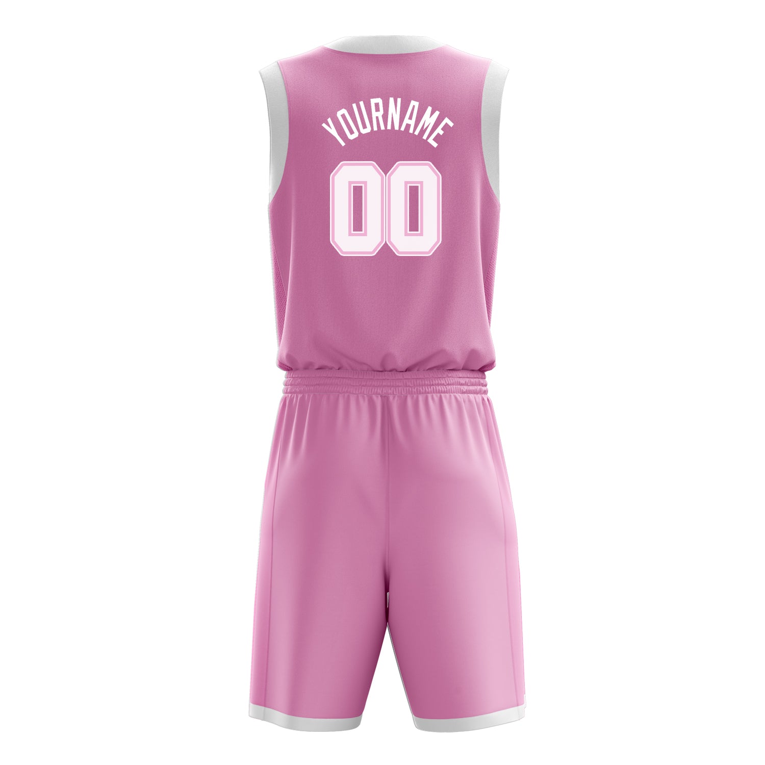Maßgeschneidertes professionelles Rosa Weiß Basketballtrikot-Set