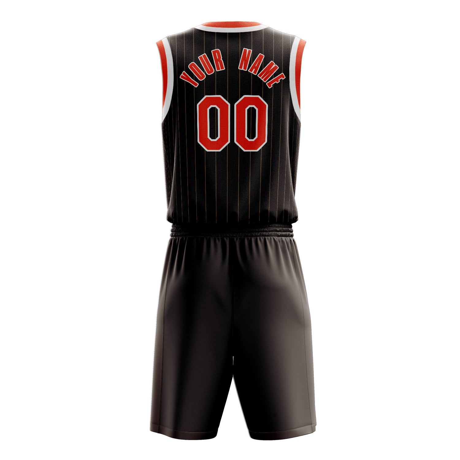 Maßgeschneidertes professionelles Braun Rot Basketballtrikot-Set