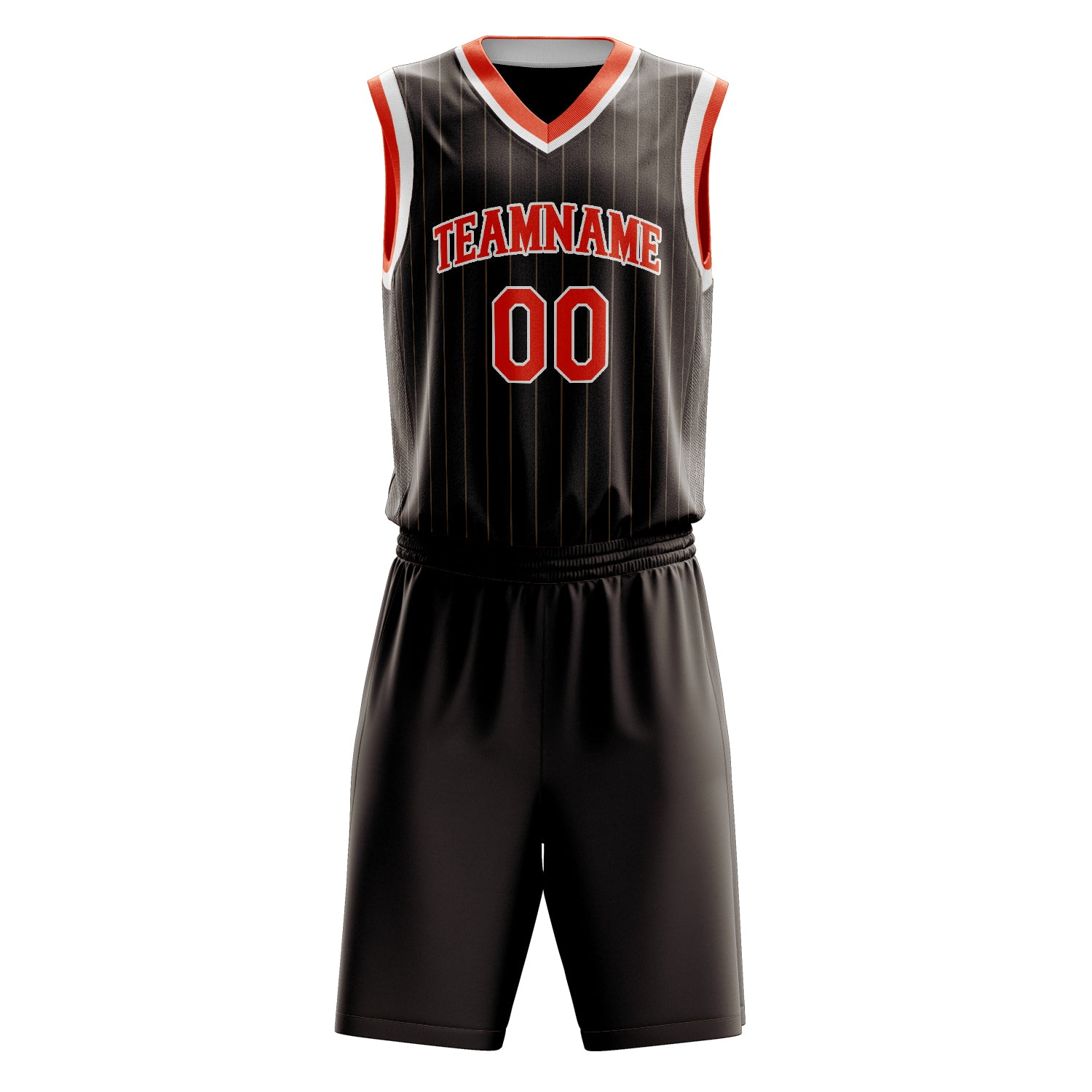 Custom Professional Brown Red Basketball Jersey Set