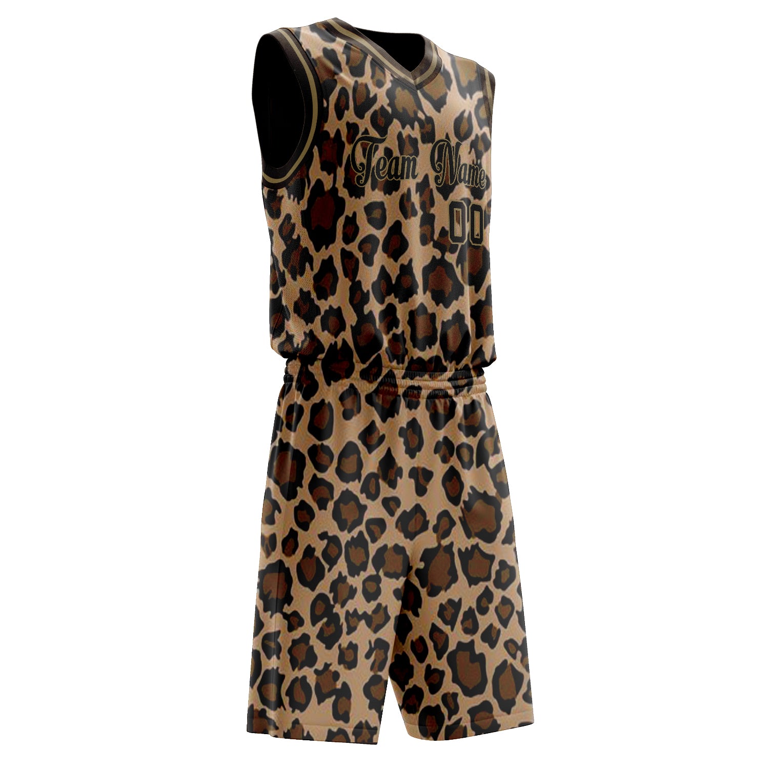 Custom Professional Brown Black Basketball Jersey Set