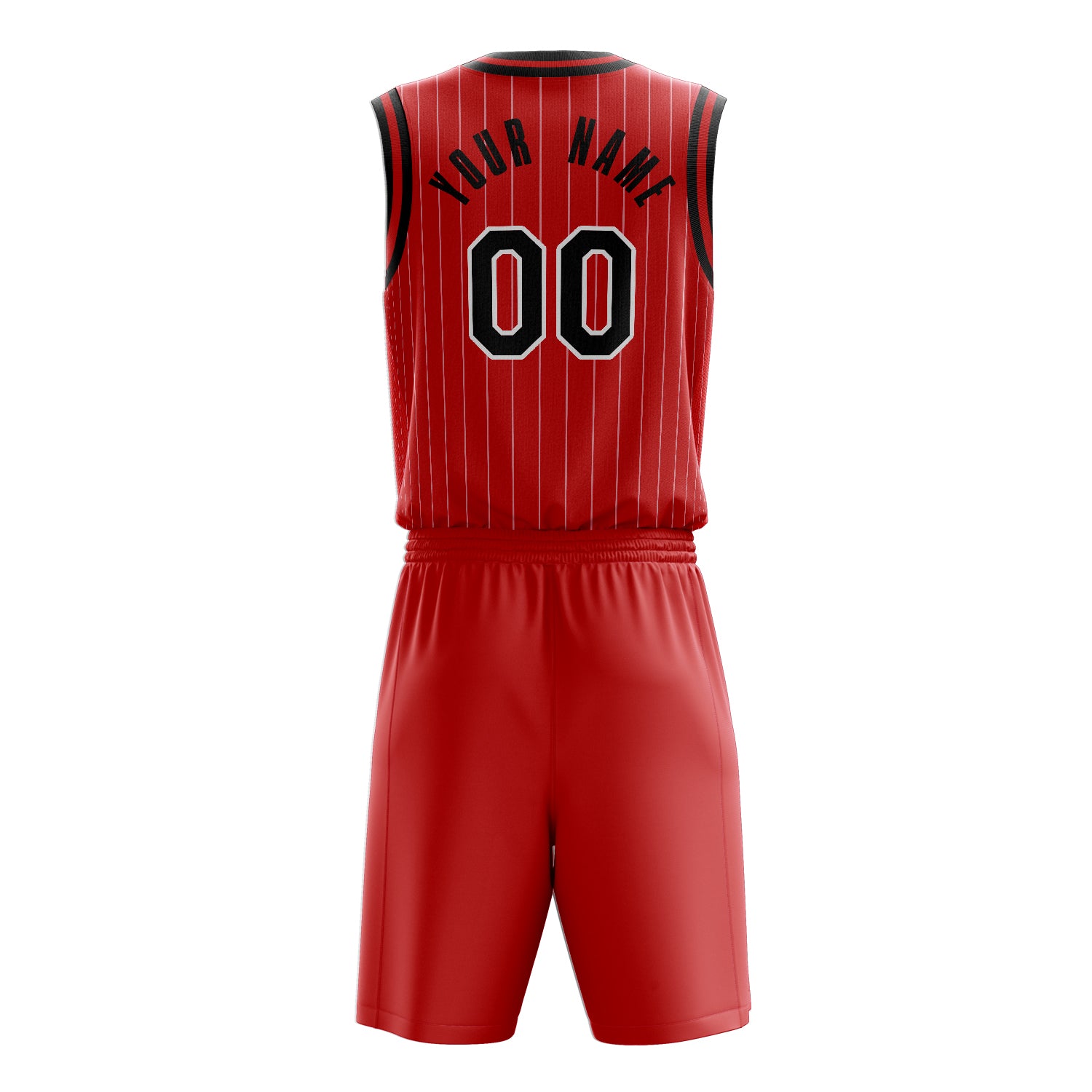 Maßgeschneidertes professionelles Rot Schwarz Basketballtrikot-Set