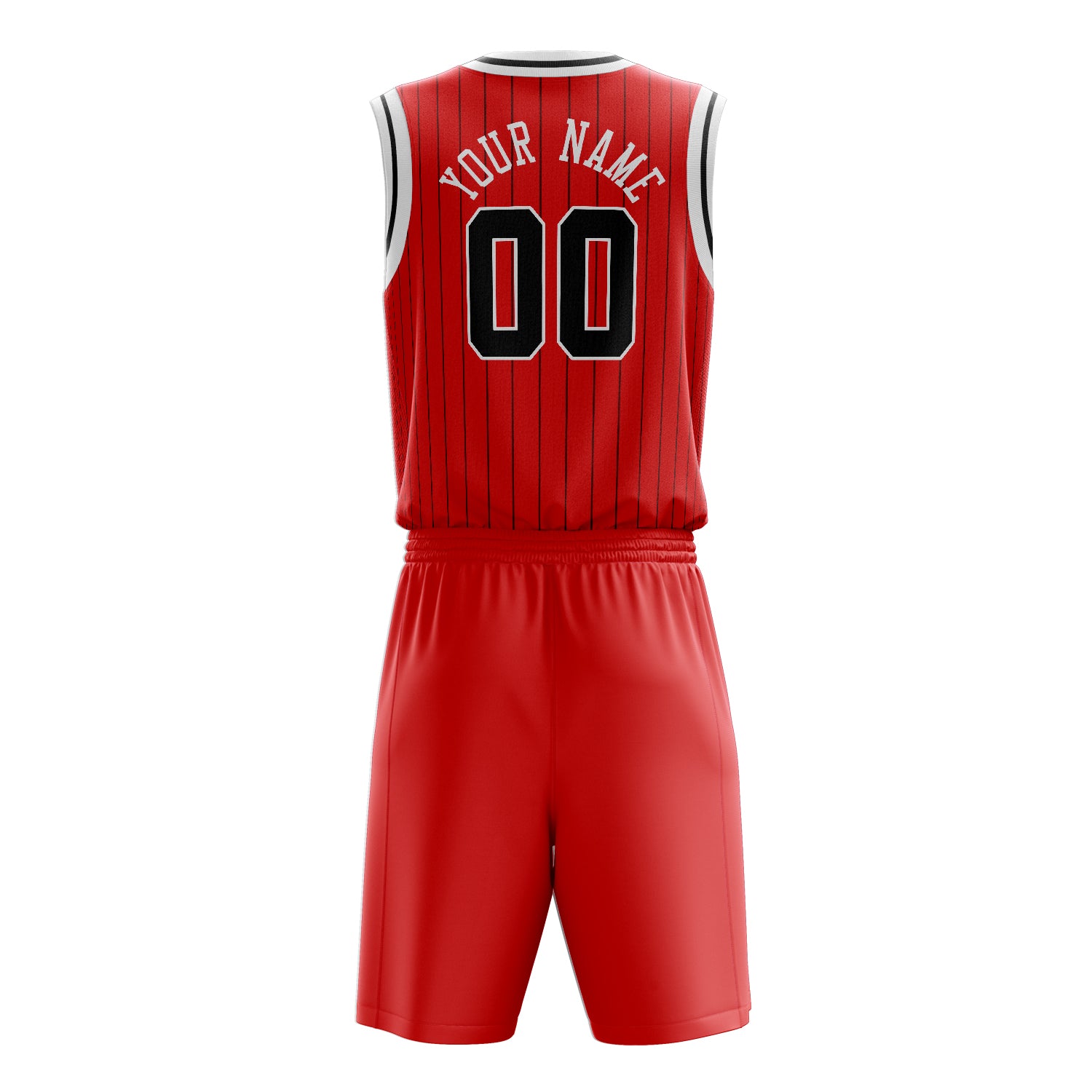 Maßgeschneidertes professionelles Rot Schwarz Basketballtrikot-Set
