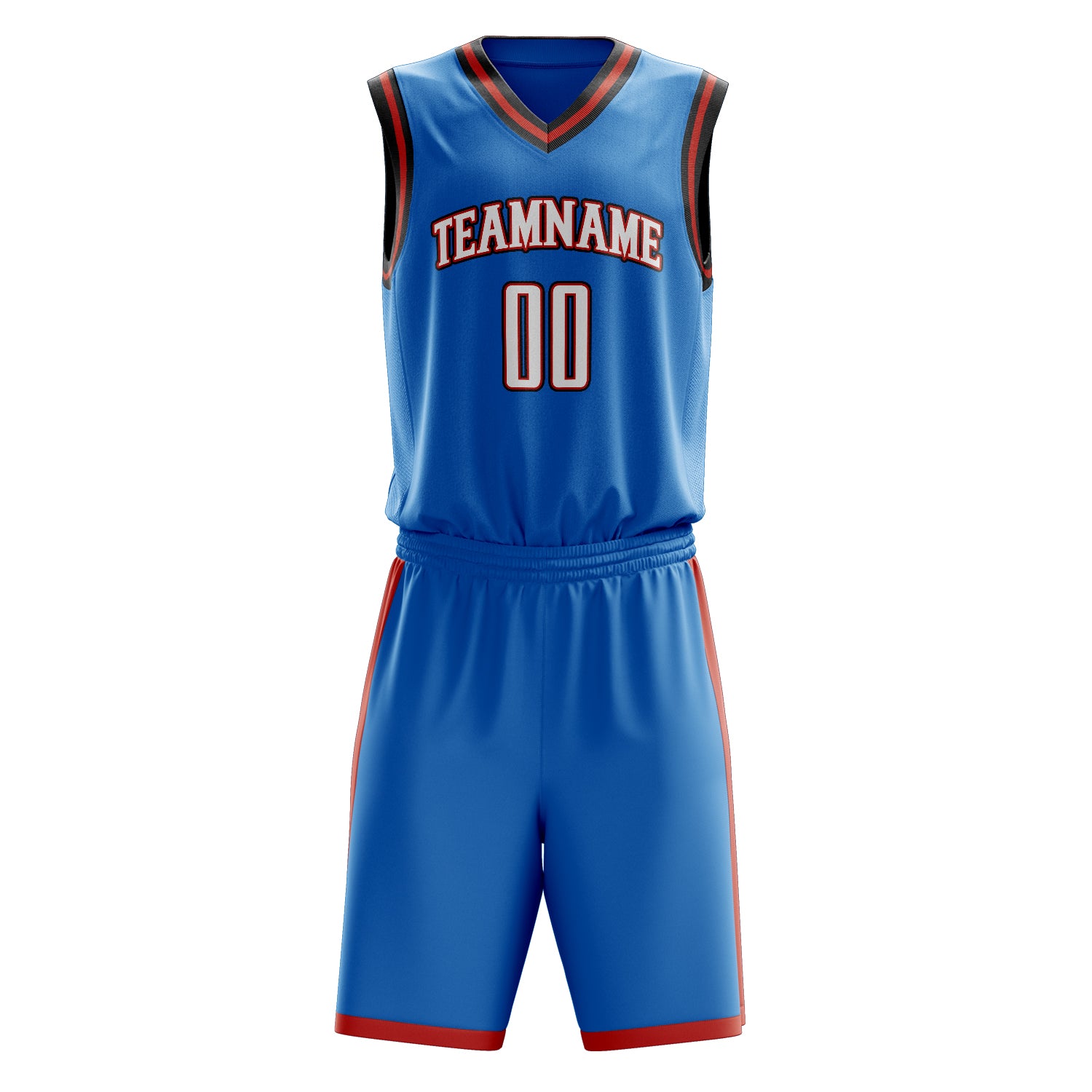 Custom Professional Blue White Basketball Jersey Set