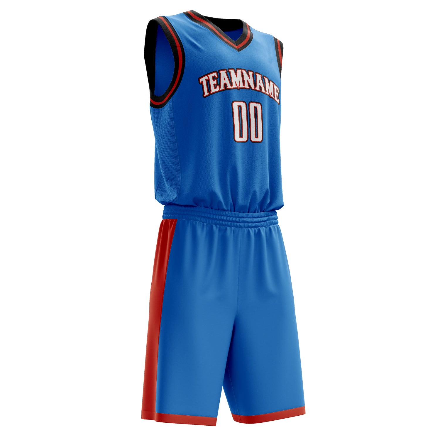 Custom Professional Blue White Basketball Jersey Set