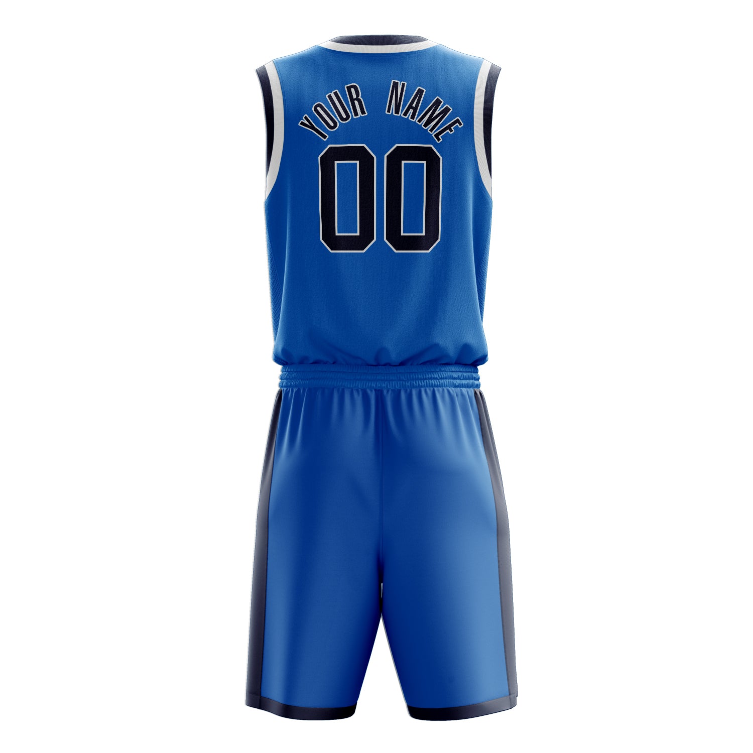 Custom Professional Blue Black Basketball Jersey Set