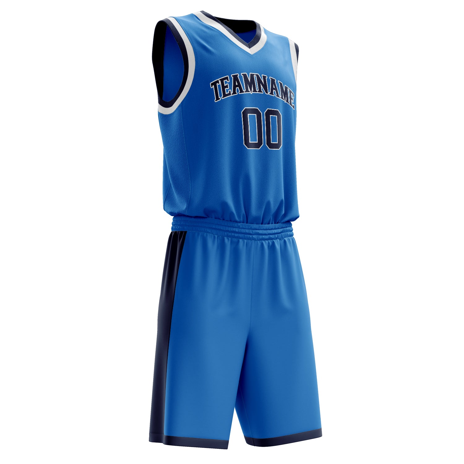 Custom Professional Blue Black Basketball Jersey Set