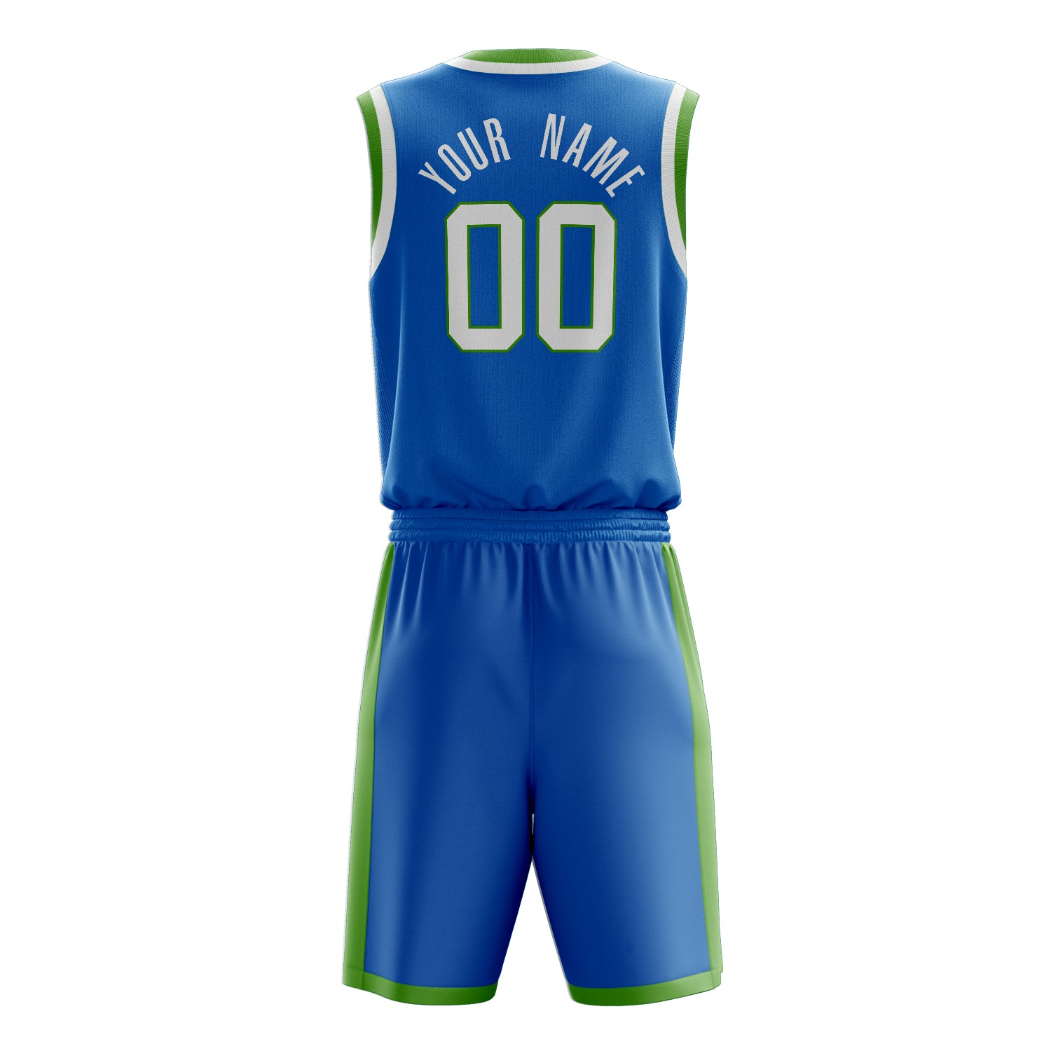 Custom Professional Blue White Basketball Jersey Set