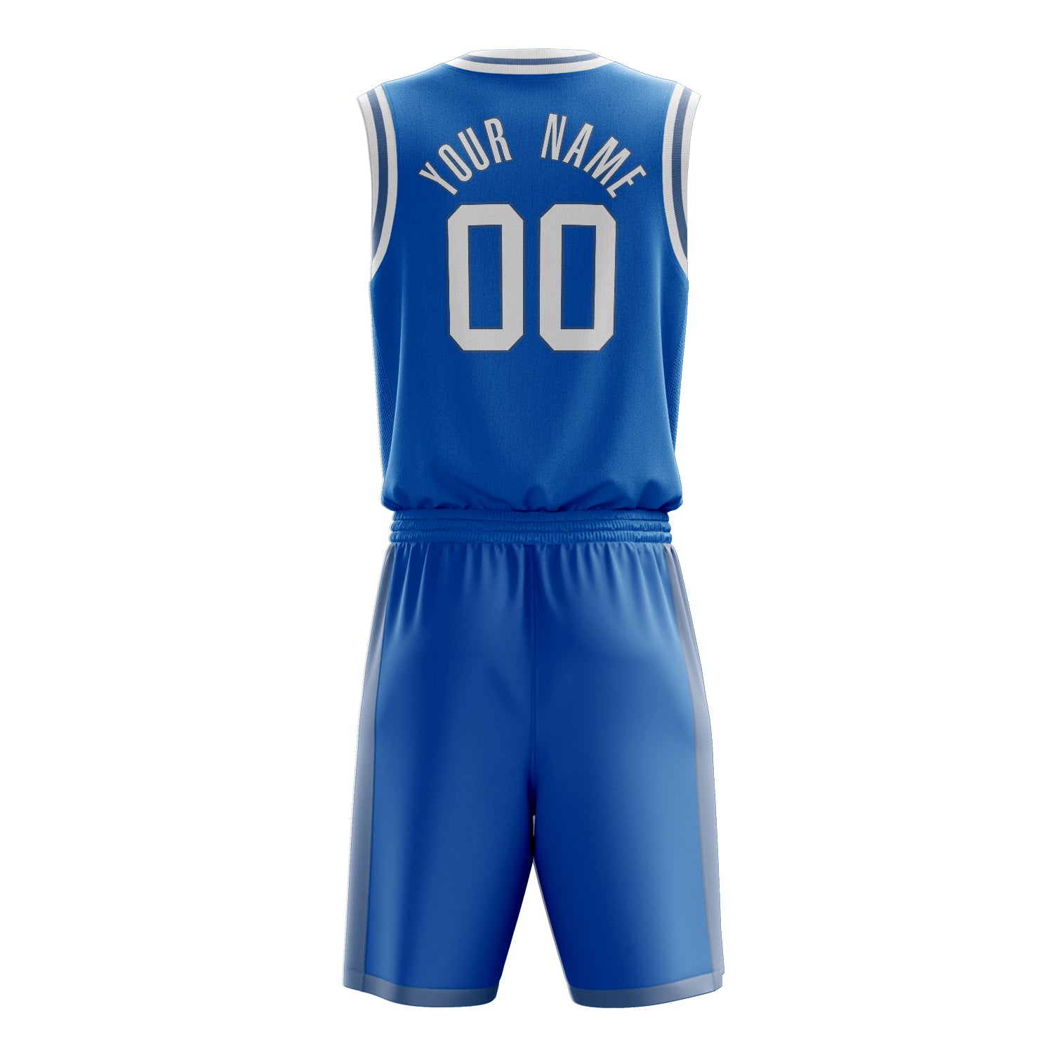Custom Professional Blue White Basketball Jersey Set