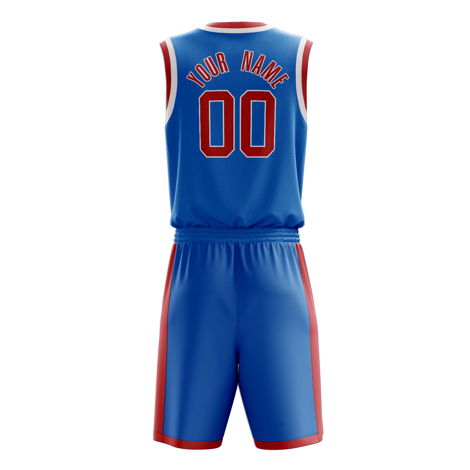 Custom Professional Blue Red Basketball Jersey Set