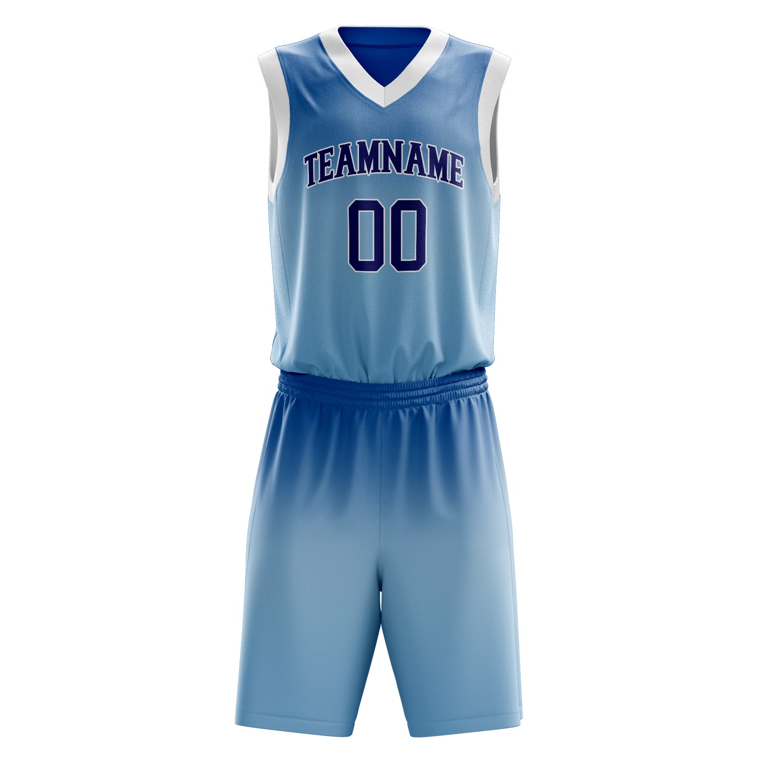 Custom Professional Blue Navy Blue Basketball Jersey Set