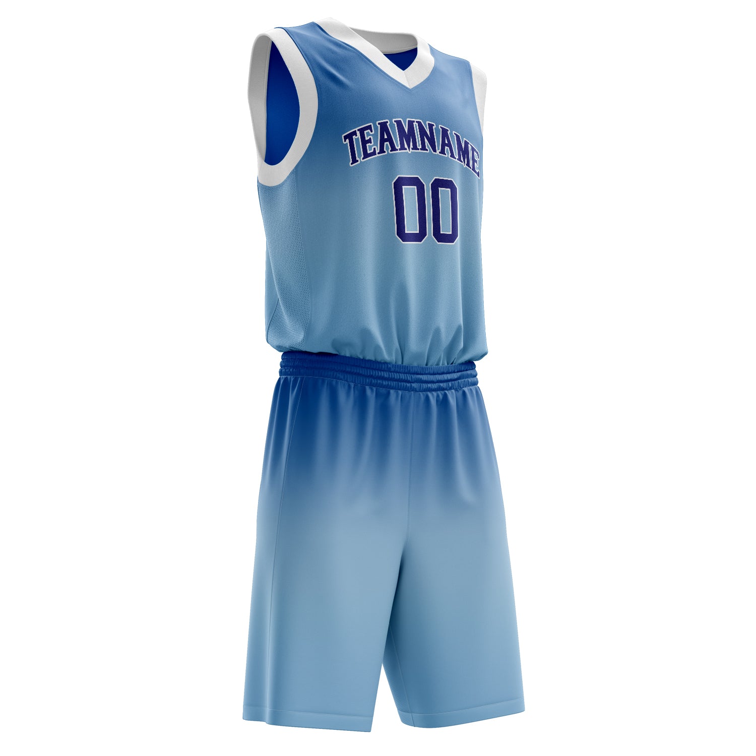 Custom Professional Blue Navy Blue Basketball Jersey Set