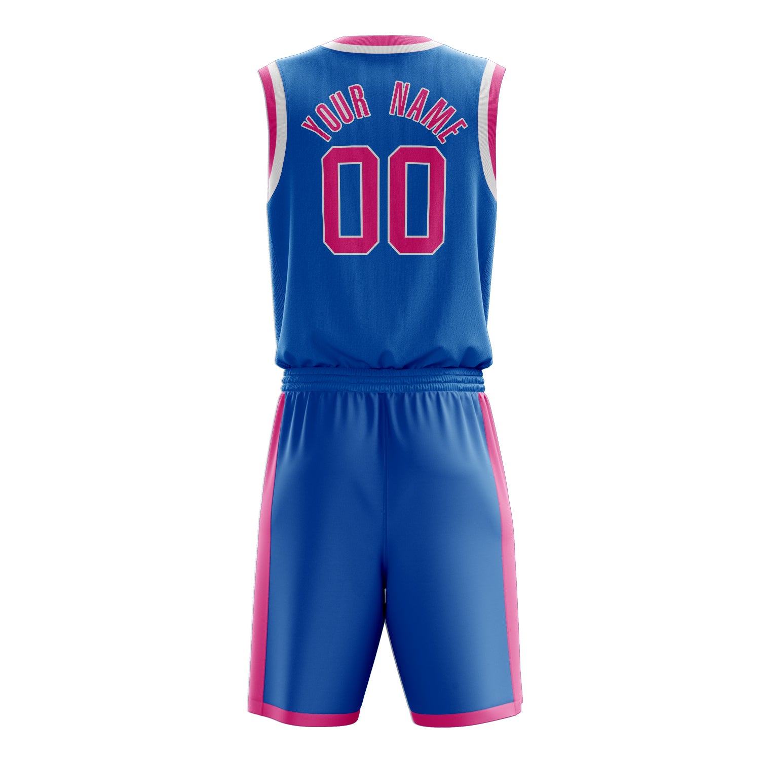 Custom Professional Blue Pink Basketball Jersey Set