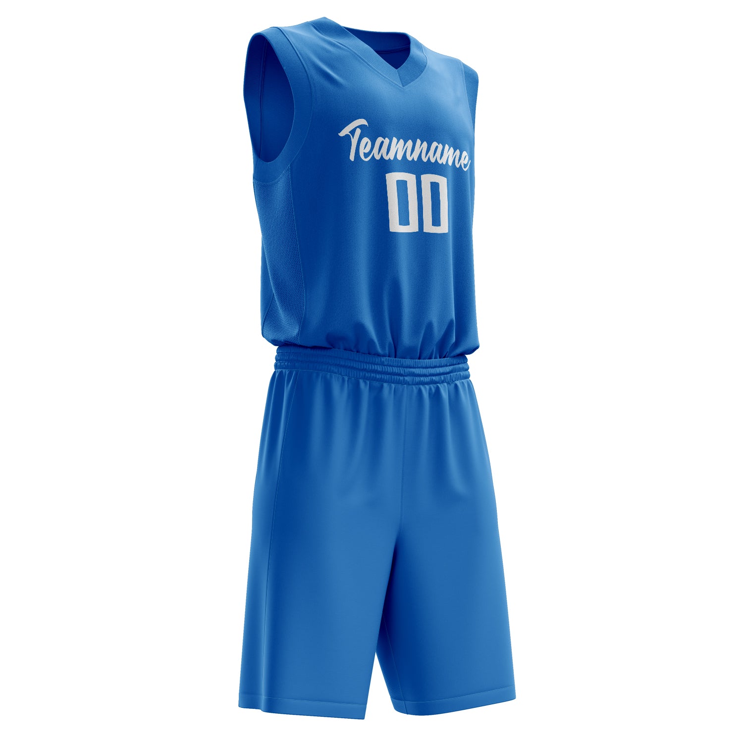 Custom Professional Blue White Basketball Jersey Set