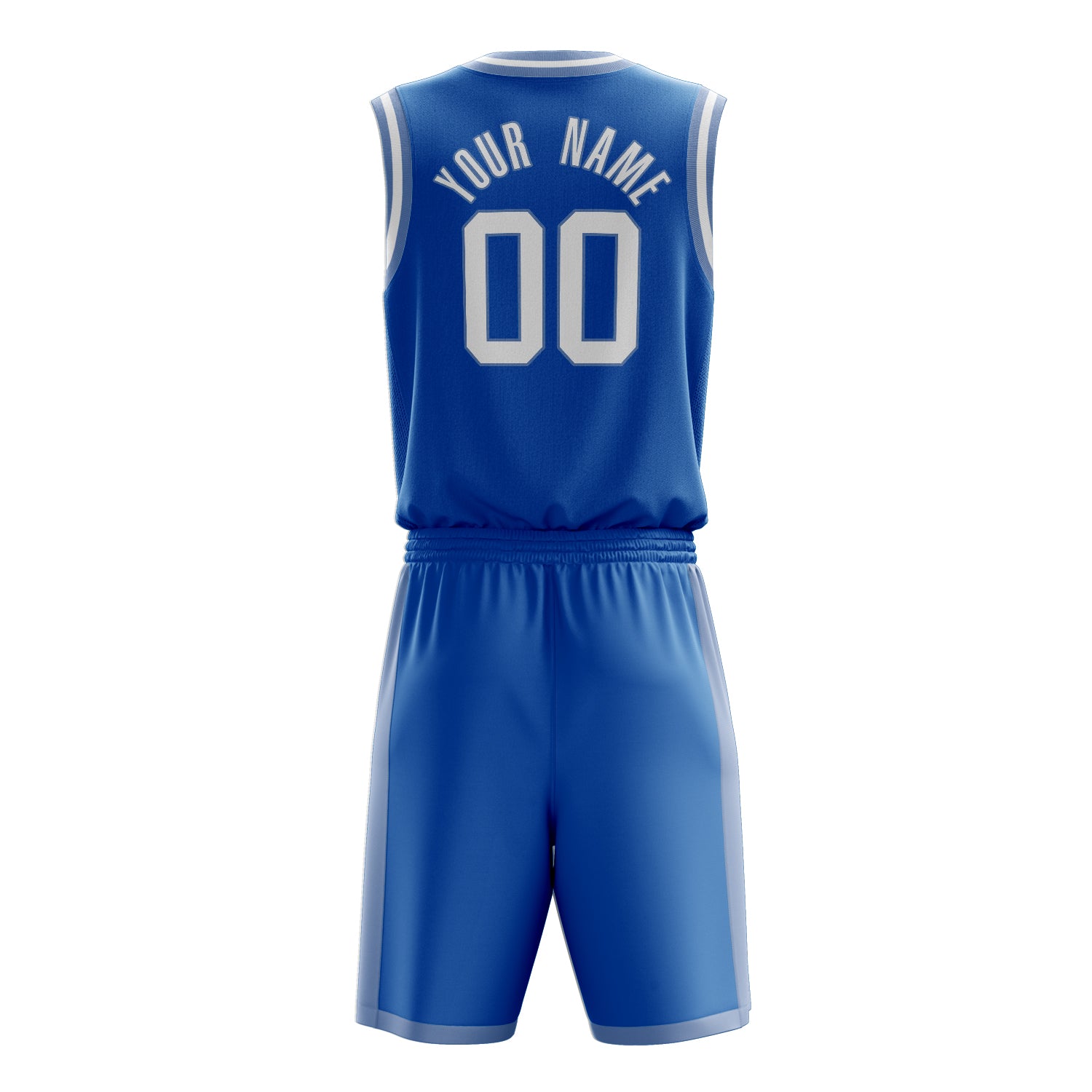 Custom Professional Blue White Basketball Jersey Set