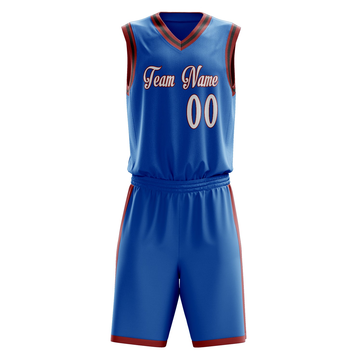 Custom Professional Blue White Basketball Jersey Set