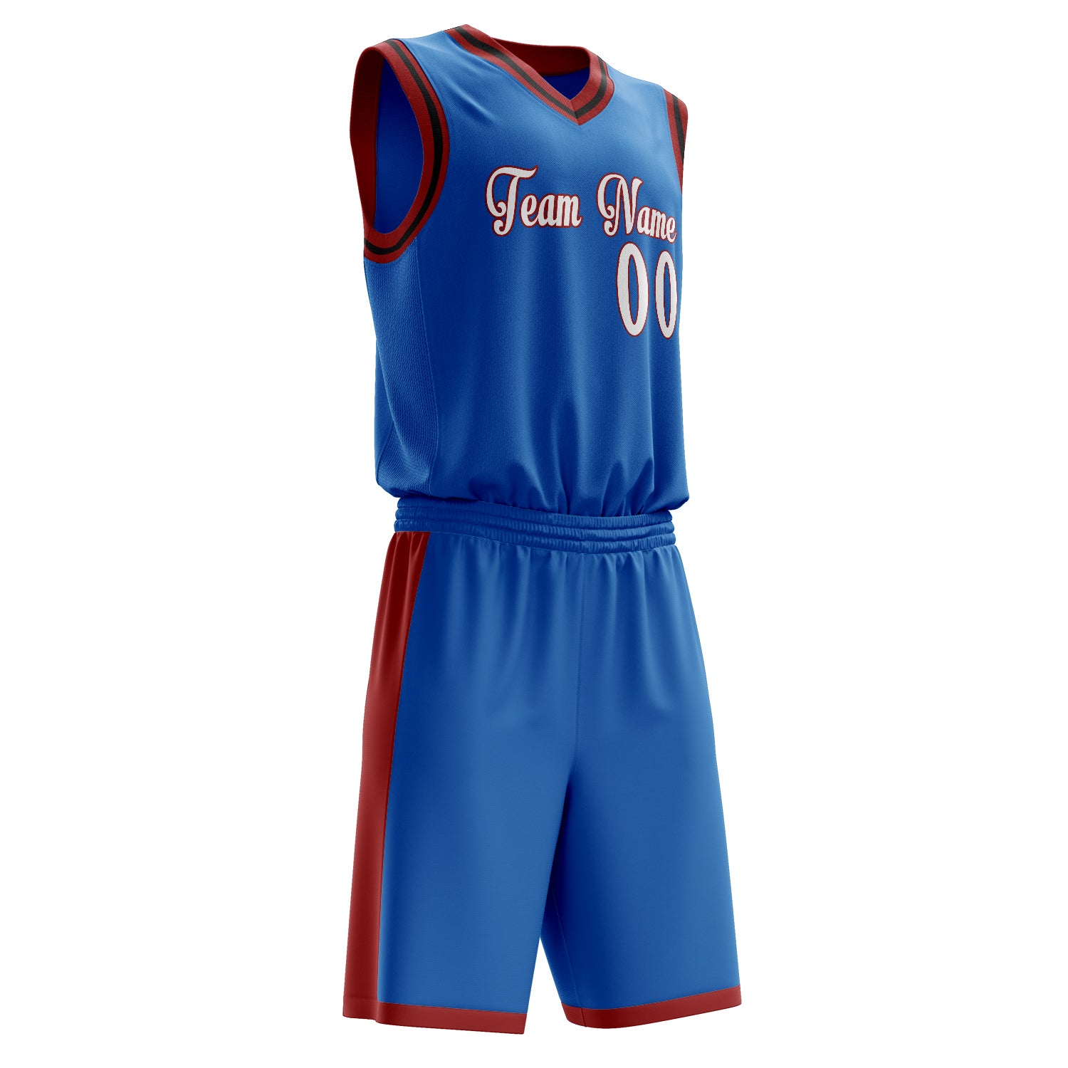 Custom Professional Blue White Basketball Jersey Set