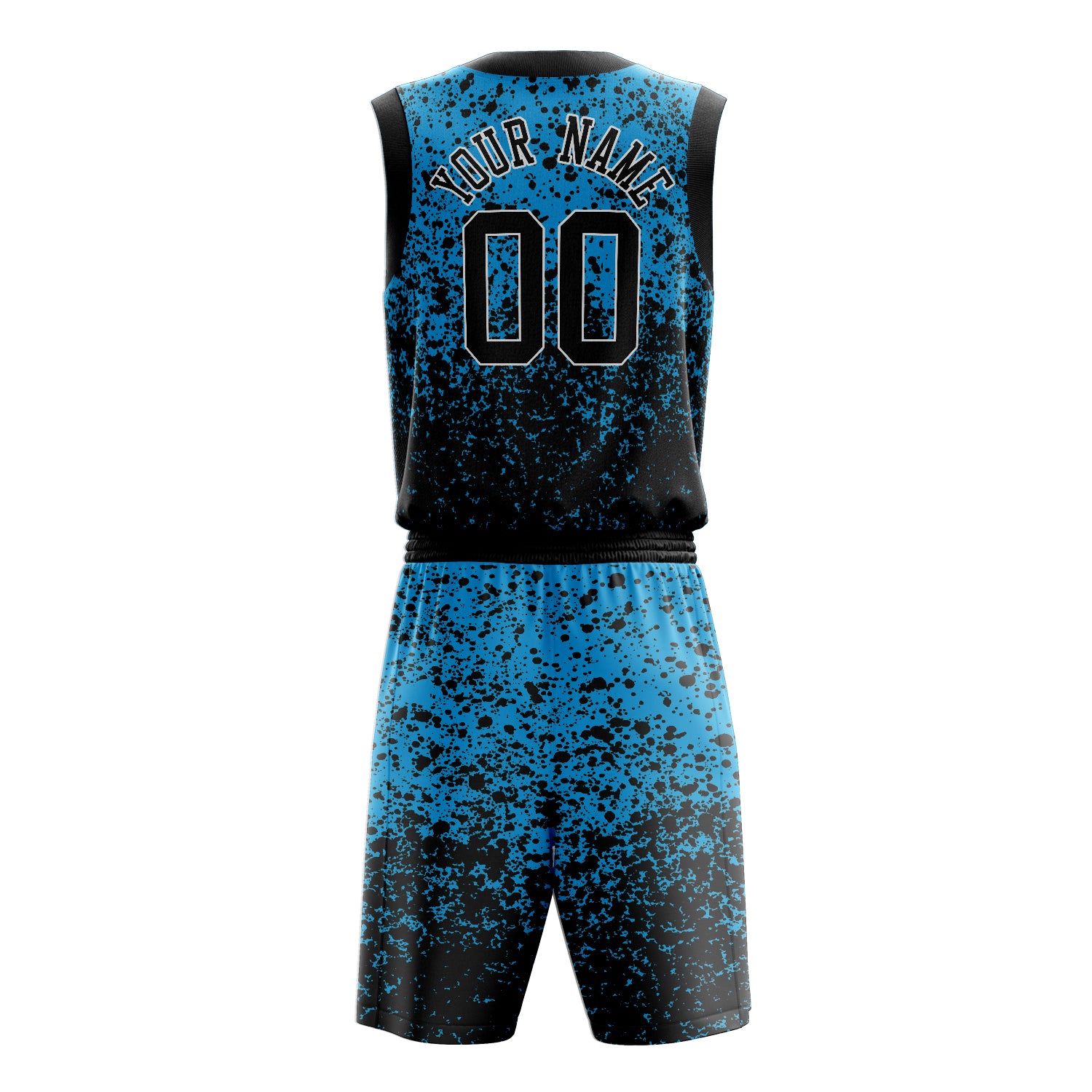 Custom Professional Blue Black Basketball Jersey Set
