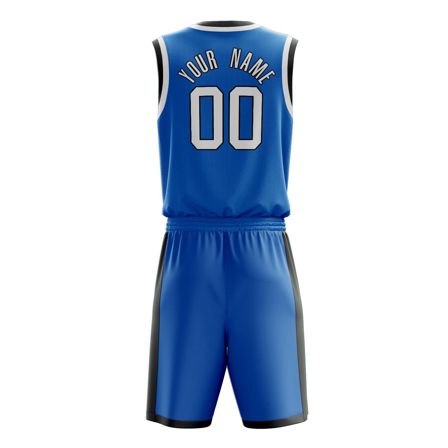 Maßgeschneidertes professionelles Blau Weiß Basketballtrikot-Set