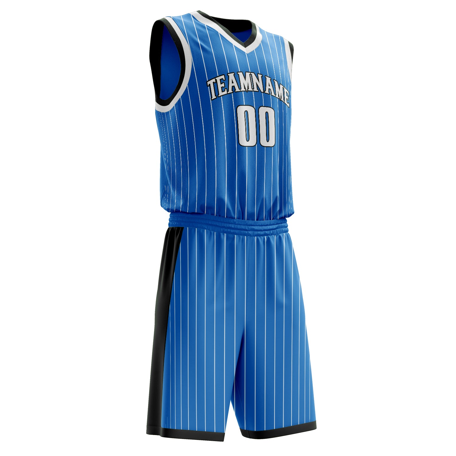 Custom Professional Blue White Basketball Jersey Set