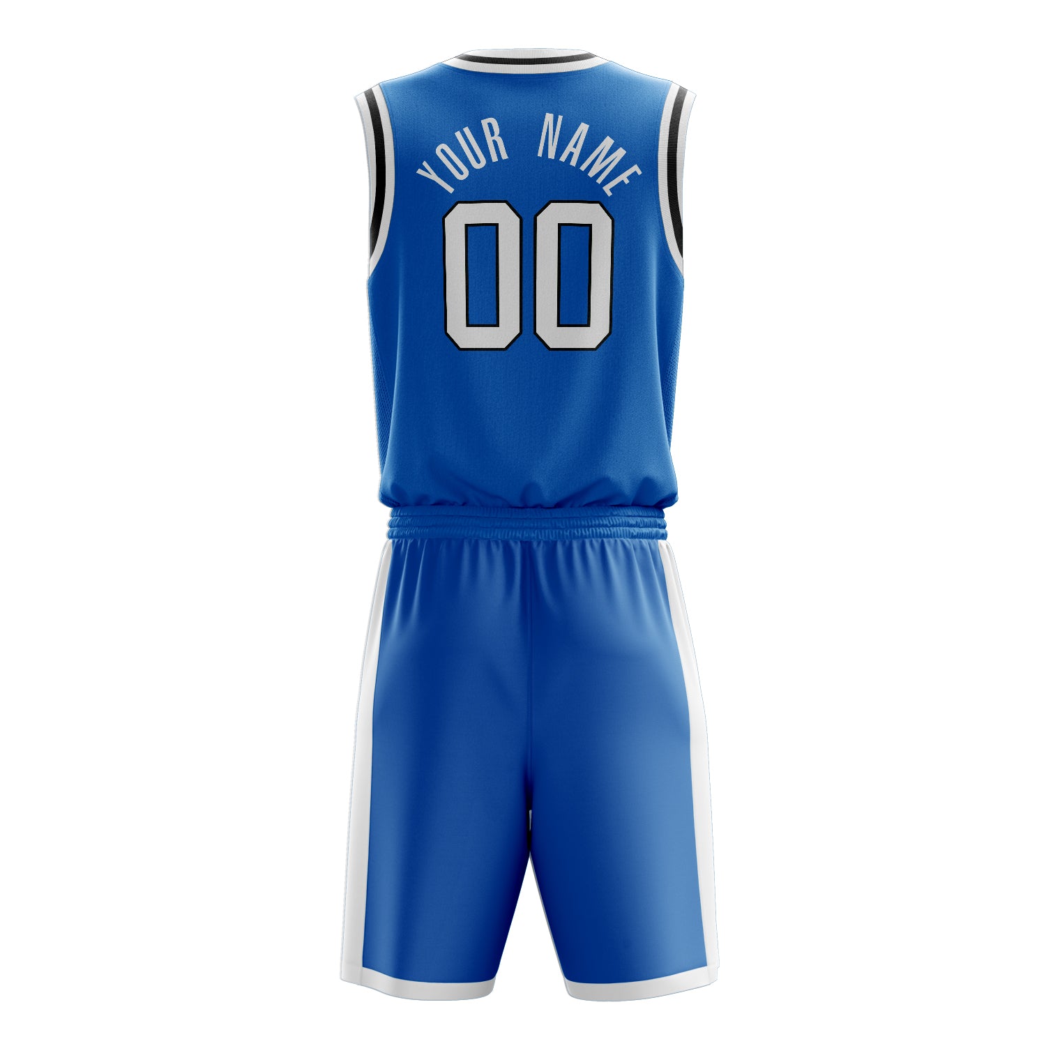 Maßgeschneidertes professionelles Blau Weiß Basketballtrikot-Set